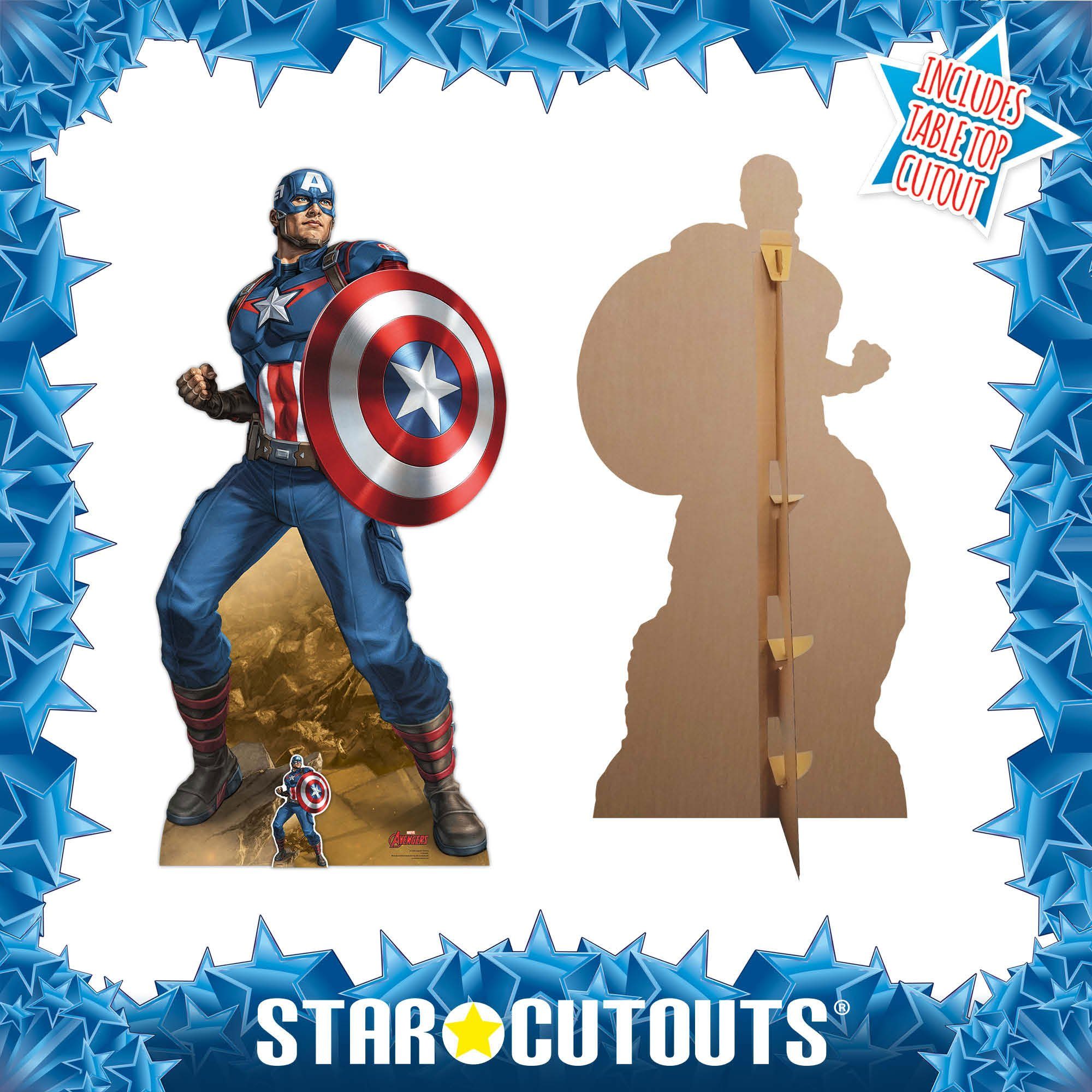 empireposter Dekofigur Captain America - Pappaufsteller Standy - cm Earths 93x184 Mightiest