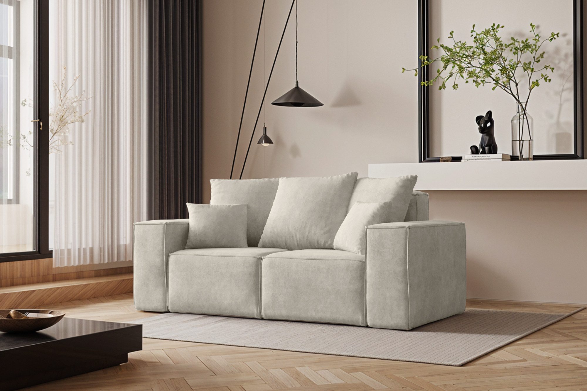 Kaiser Möbel 2-Sitzer Ella Modern NOEL Stoff