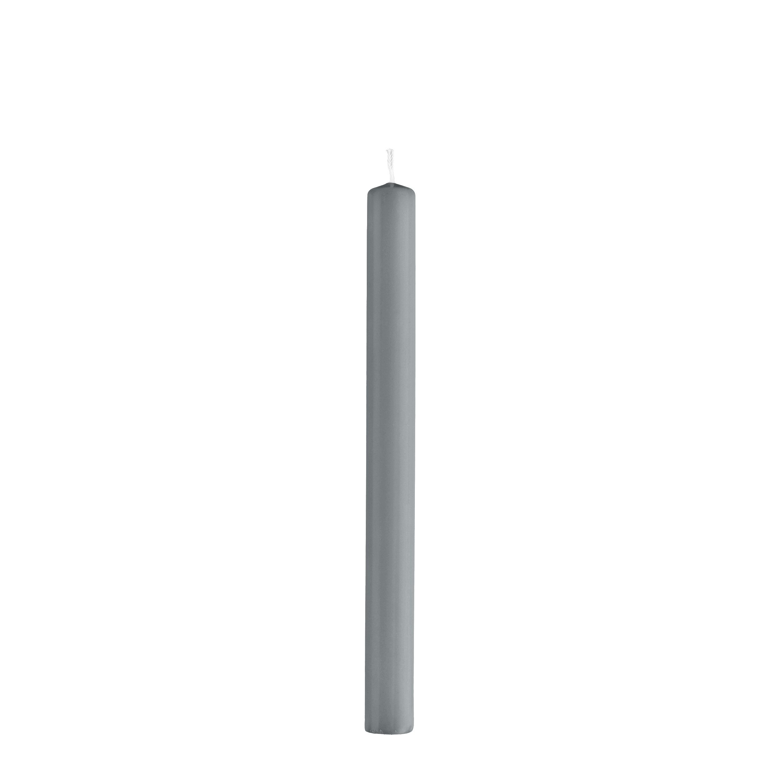 Kopschitz Kerzen Tafelkerze Stabkerzen Silbergrau 250 x Ø 22 mm, 10 Stück