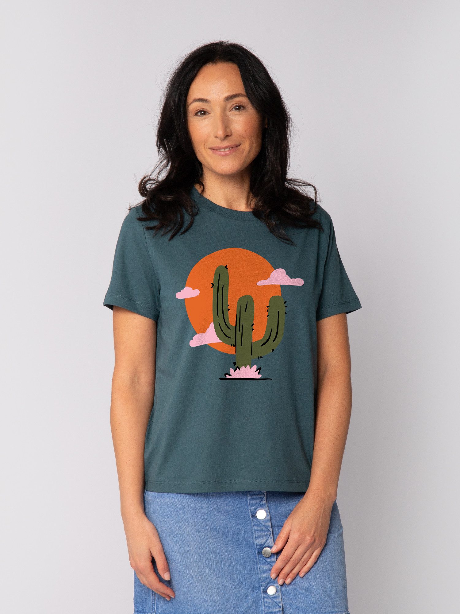 wat? Apparel T-Shirt Kaktus im Sonnenuntergang günstig online kaufen