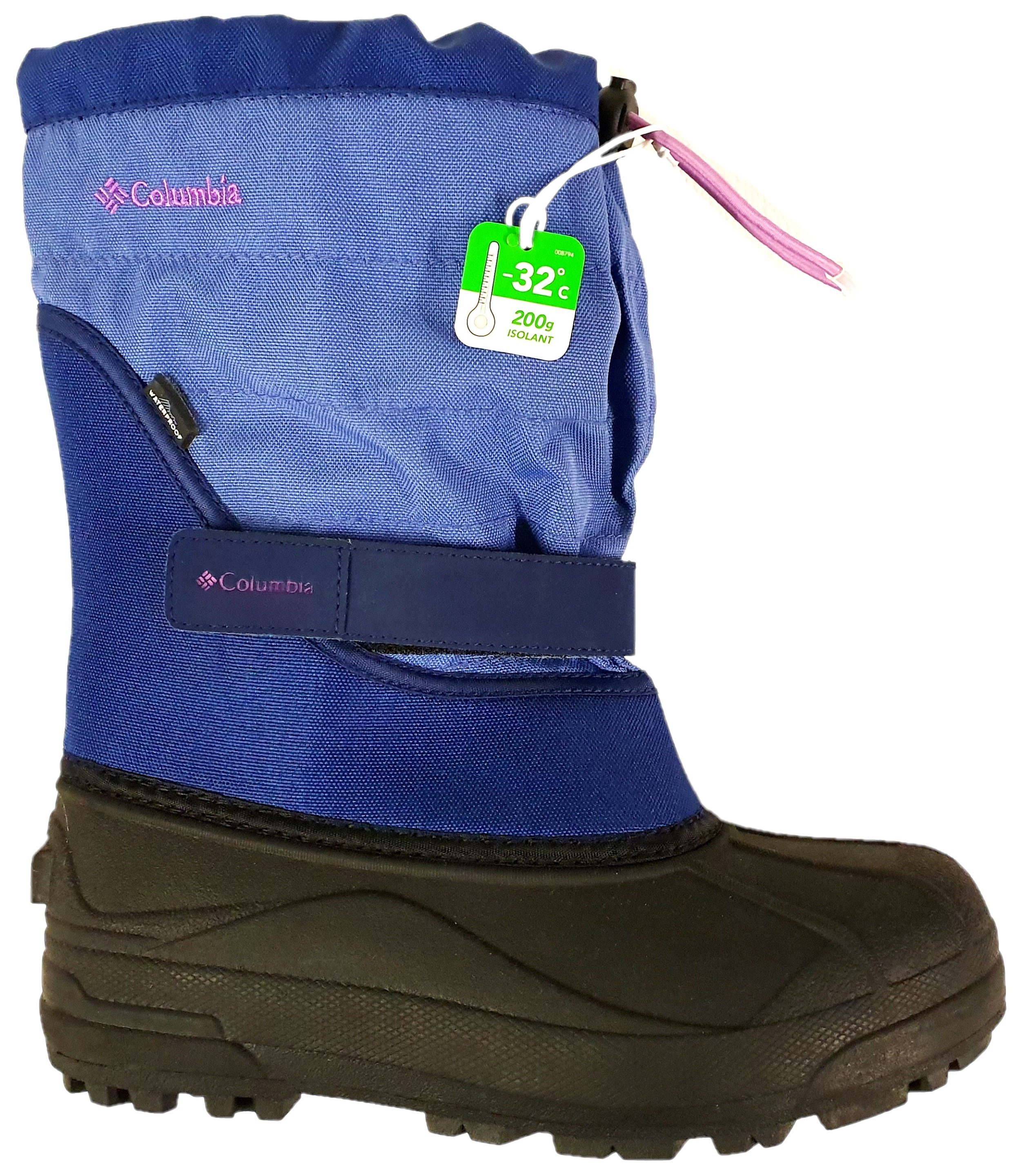Columbia Schneestiefel Powderbug mit Filzfutter Mädchen bis - 32 Grad Winterstiefel wärmend, wasserdicht, zum Schlupfen