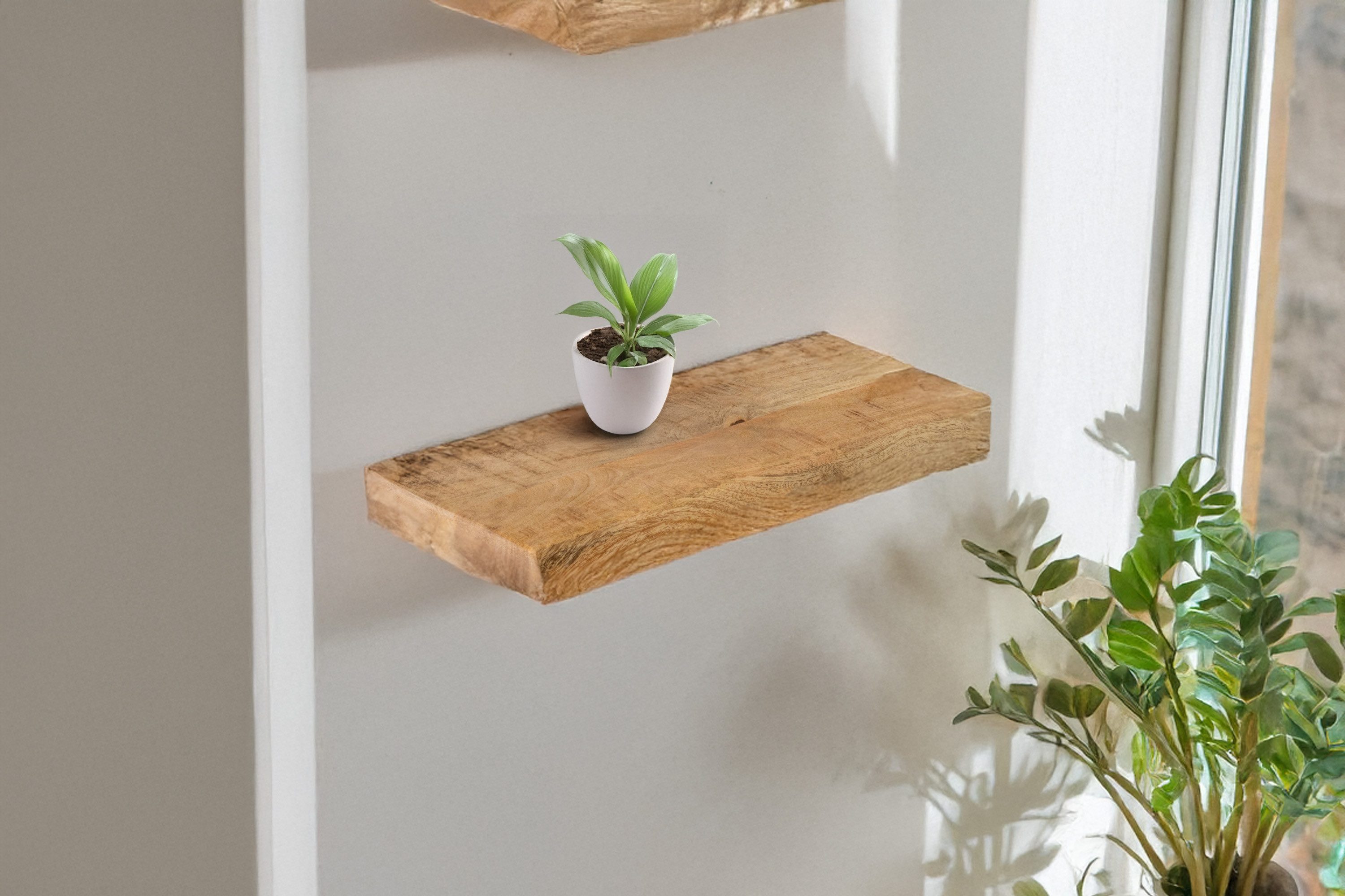 SAM® Wandregal Amara, massives Mangoholz, Baumkante, verschiedene Größen günstig online kaufen