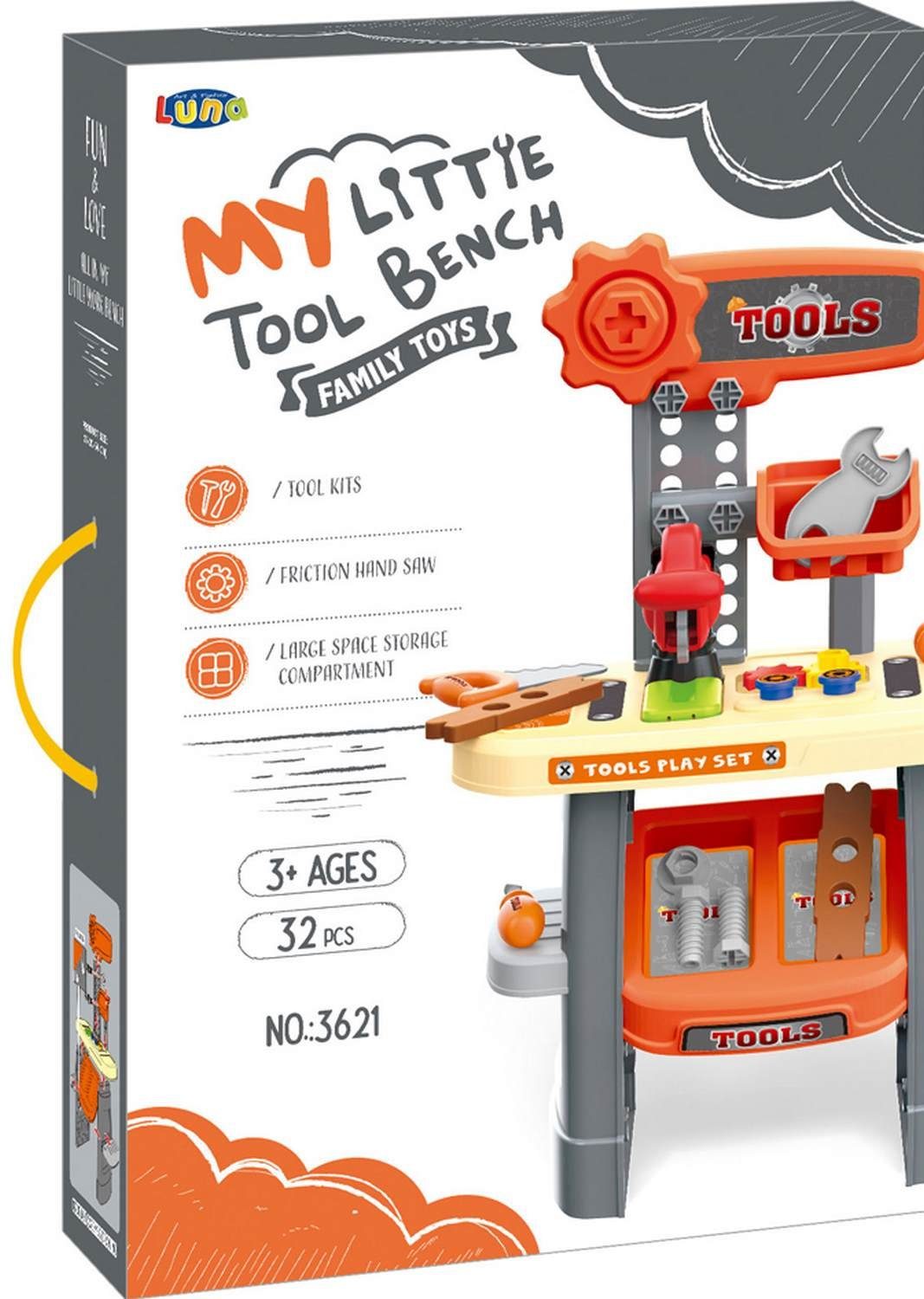 Diakakis Kinder-Werkzeug-Set Werkbank mit Zubehör Werkzeugbank günstig online kaufen