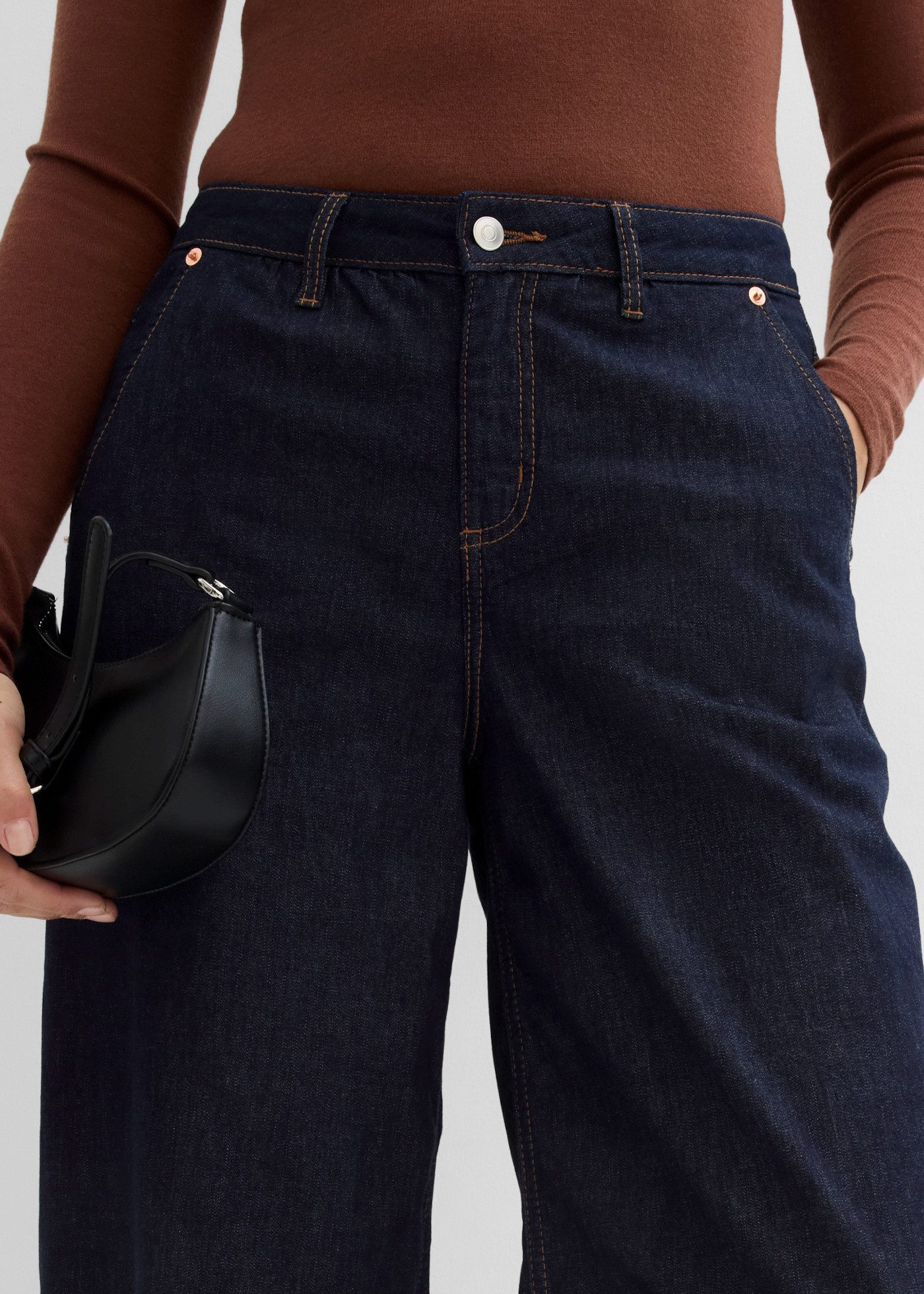 bonprix Stretch-Jeans mit Stretch-Anteil, lockere Passform, verkürzte Balloon Leg
