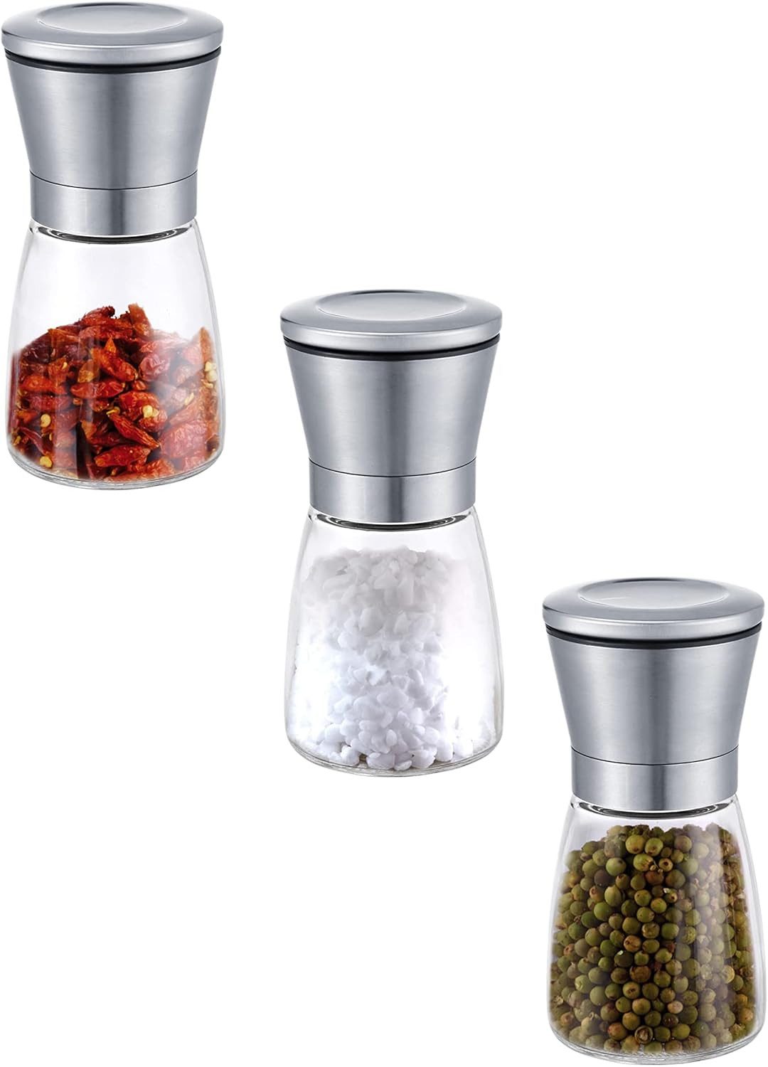 HSP Hanse Shopping GmbH Gewürzstreuer CUCINOVA Silverline, (3er Set Edelstahl, 3-tlg)