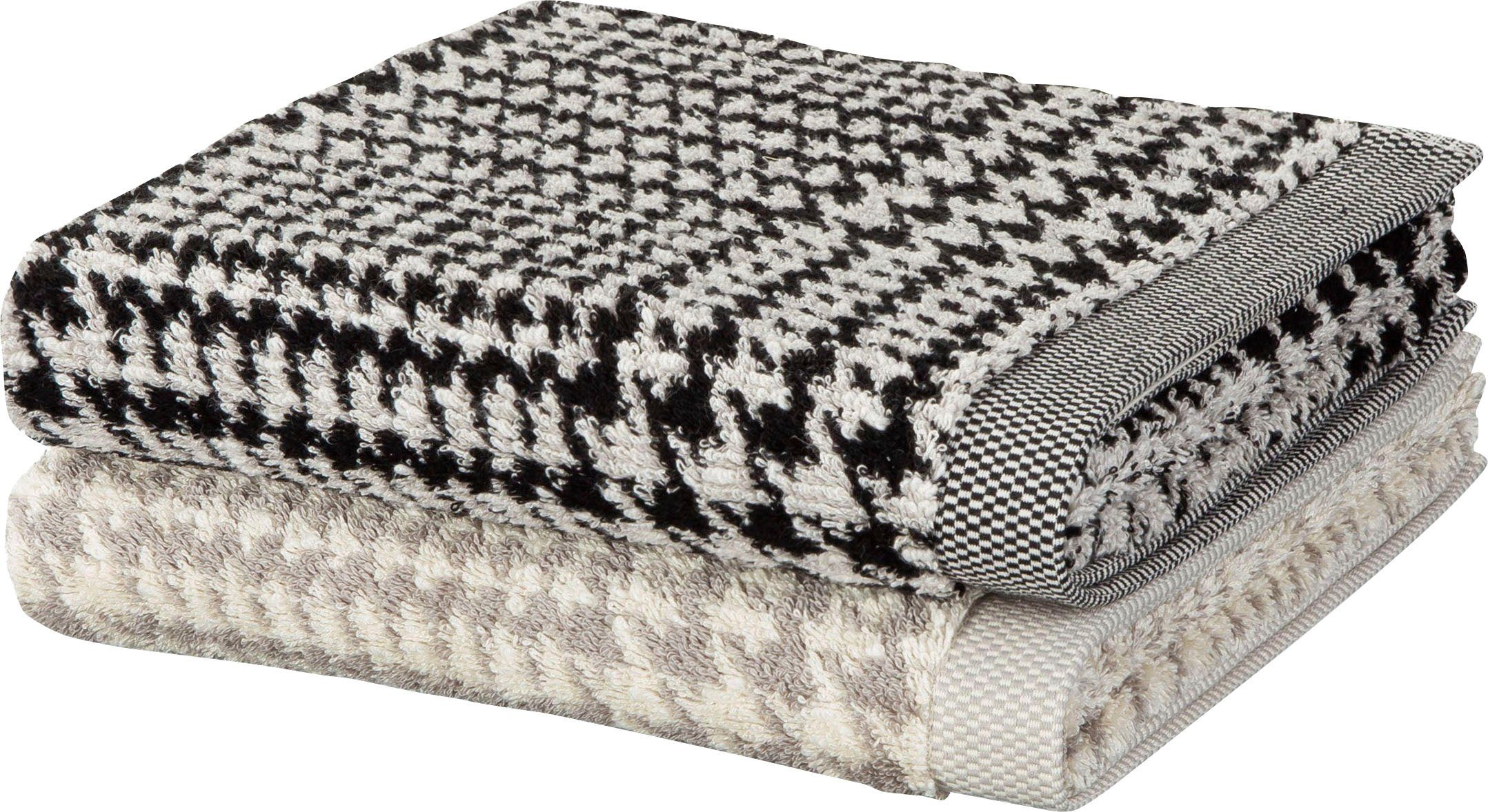 Möve Duschtuch Brooklyn Glencheck, Walkfrottier (1-St), Made in Germany