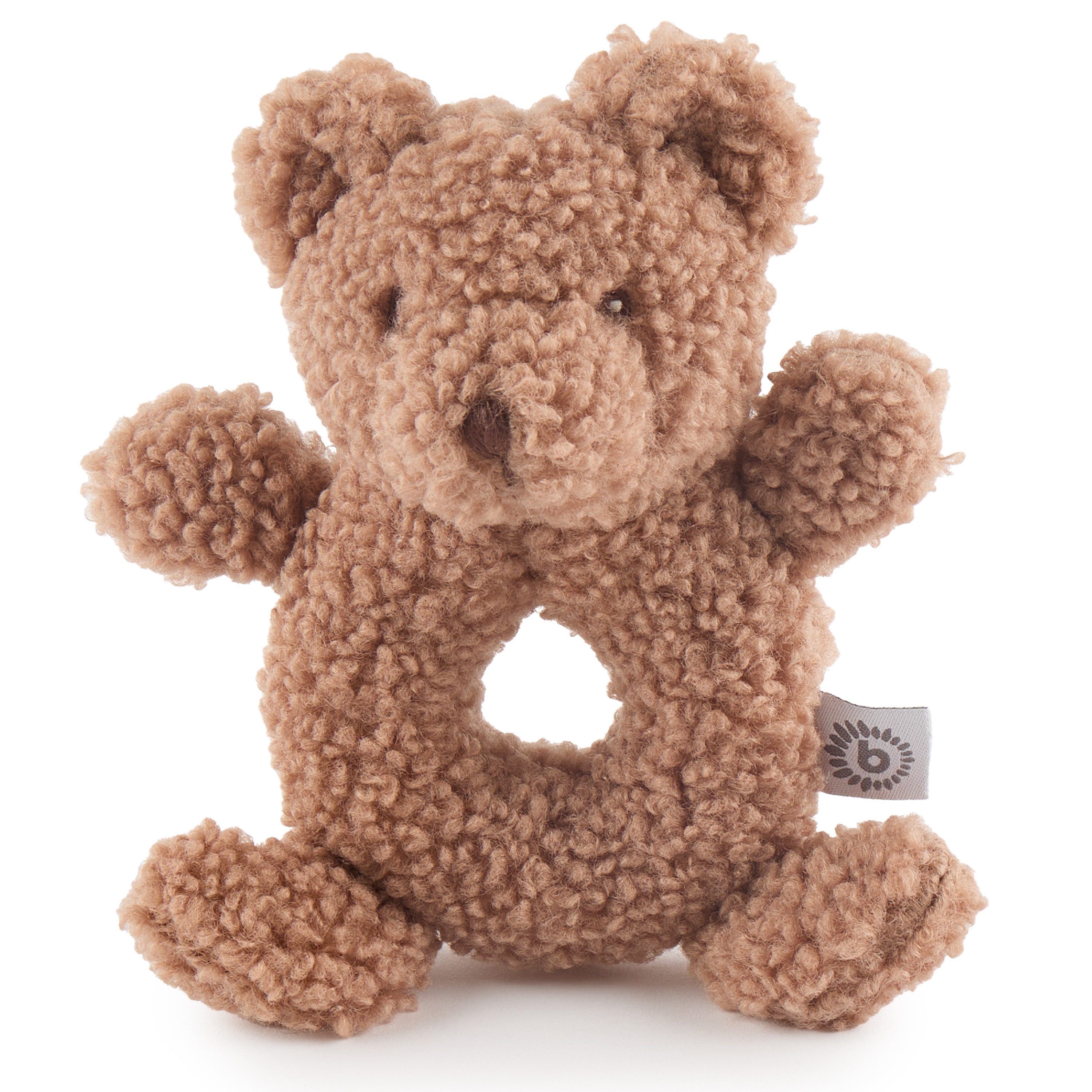 BIECO Plüschfigur Bieco Kuscheltier Bär mit Rassel aus Bouclé