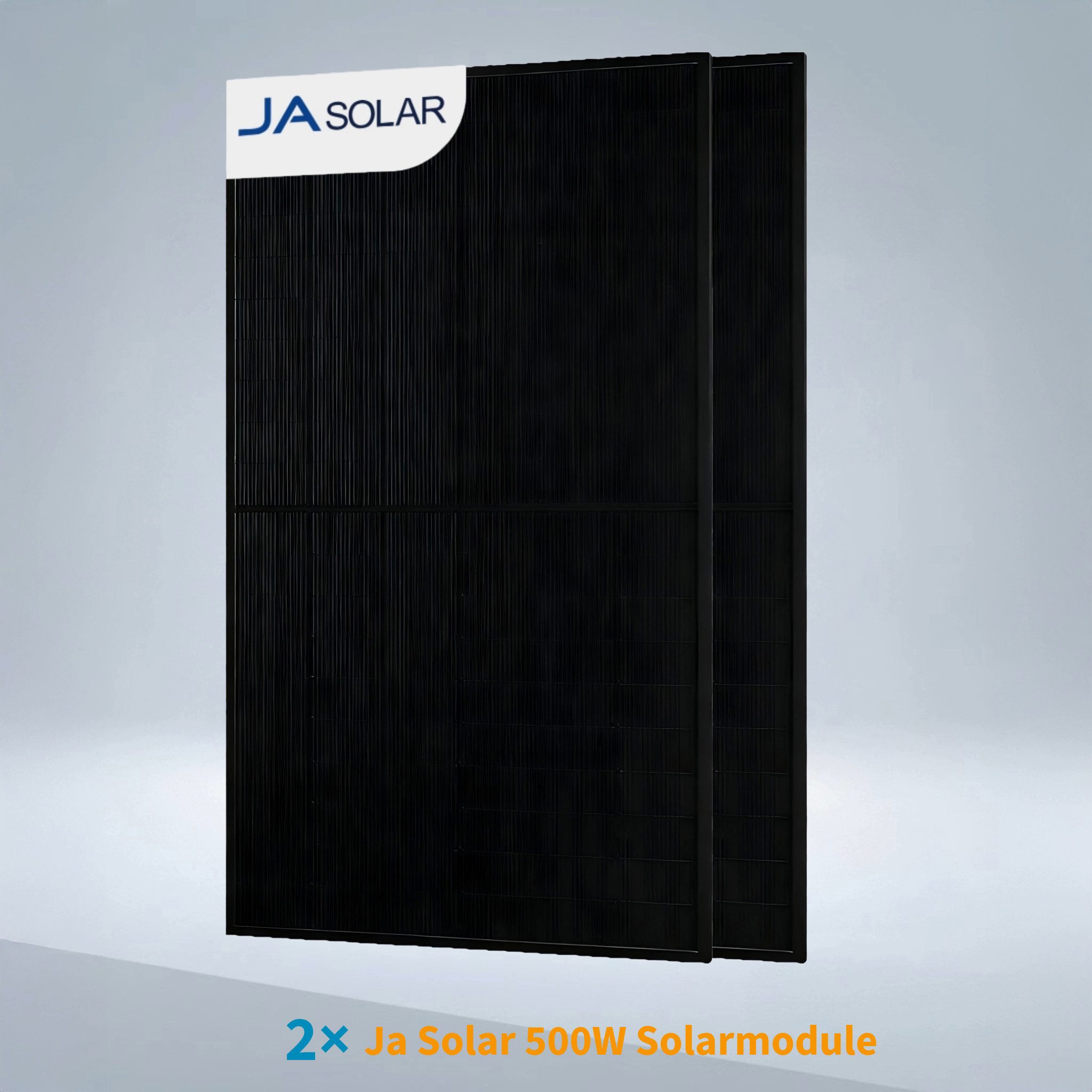 JA SOLAR Solarmodul Solarmodul 500W N-Type Bifazia Glas-Glas, 22.6% Efficiency full black, 500 W, Monokristallin, (2-St., 1/2/4/6/12/24/36 Pcs JA Solar 500W solarmodul), IP68