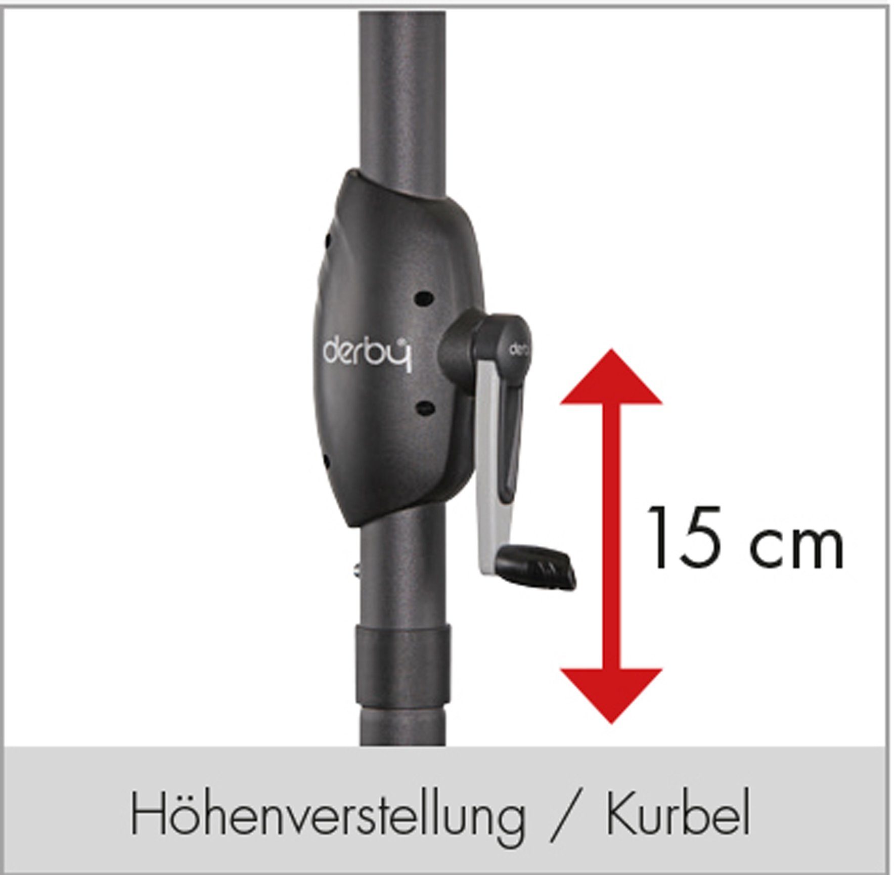 derby Sonnenschirm Basic lift 210x140 natur, LxB 140,00x210,00 cm