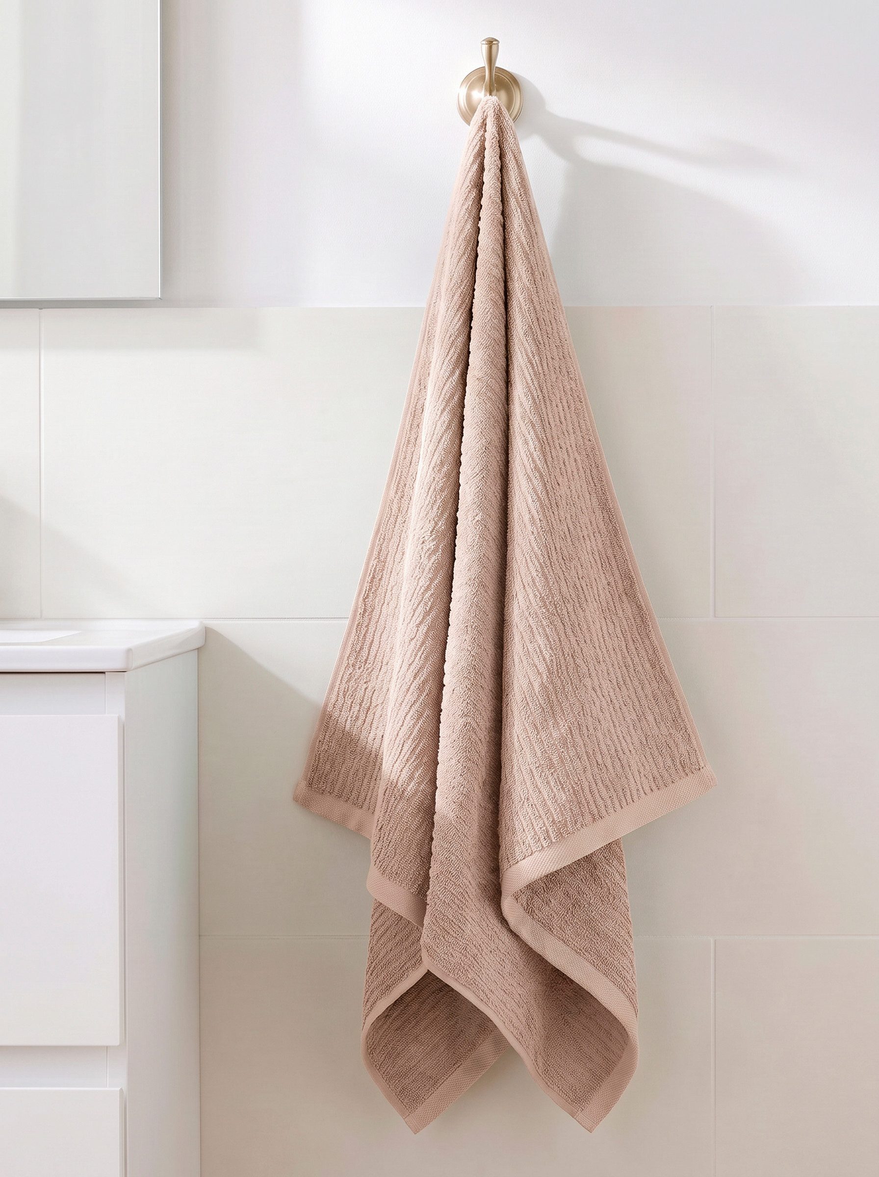 OTTO home Handtuch Riva, 50x100, Premium Handtücher, 500 gr/m², Webfrottier (1-St), Hoch-Tief-Struktur, Streifen, weich, 5 Jahre Garantie