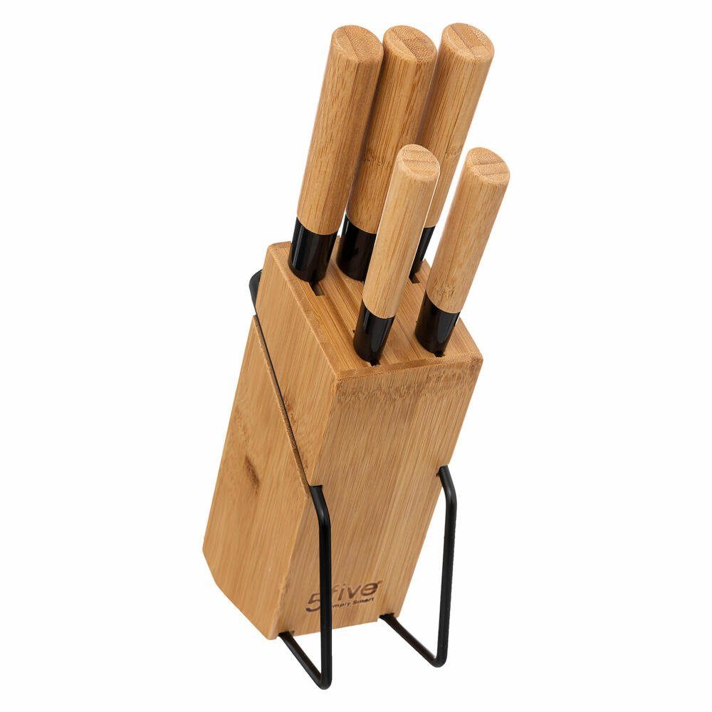 5five Simply Smart Ножиblock Bamboo 6-tlg. (6tlg), bestückt