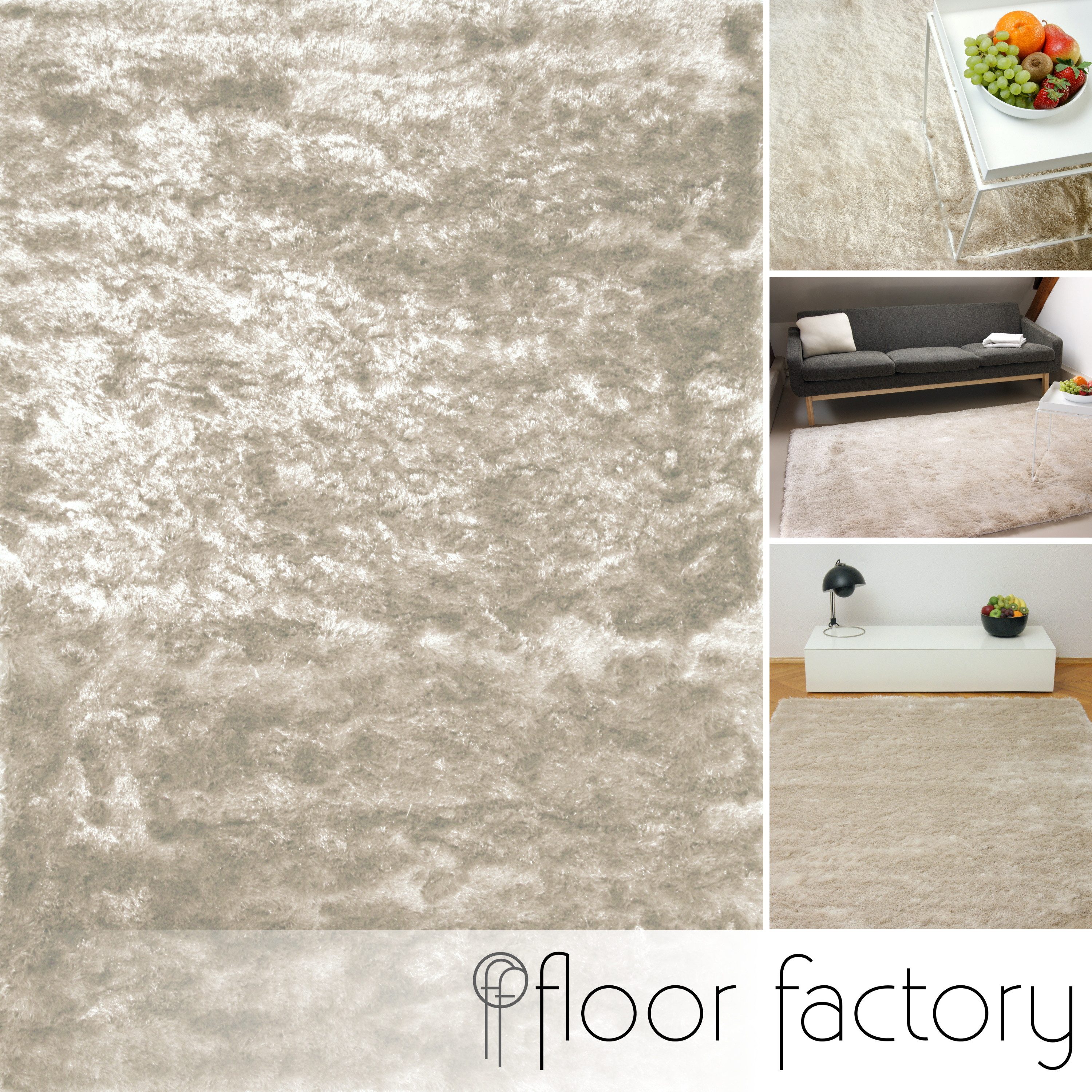 floor factory Hochflor-Teppich Satin, rechteckig, Höhe: 40 mm günstig online kaufen