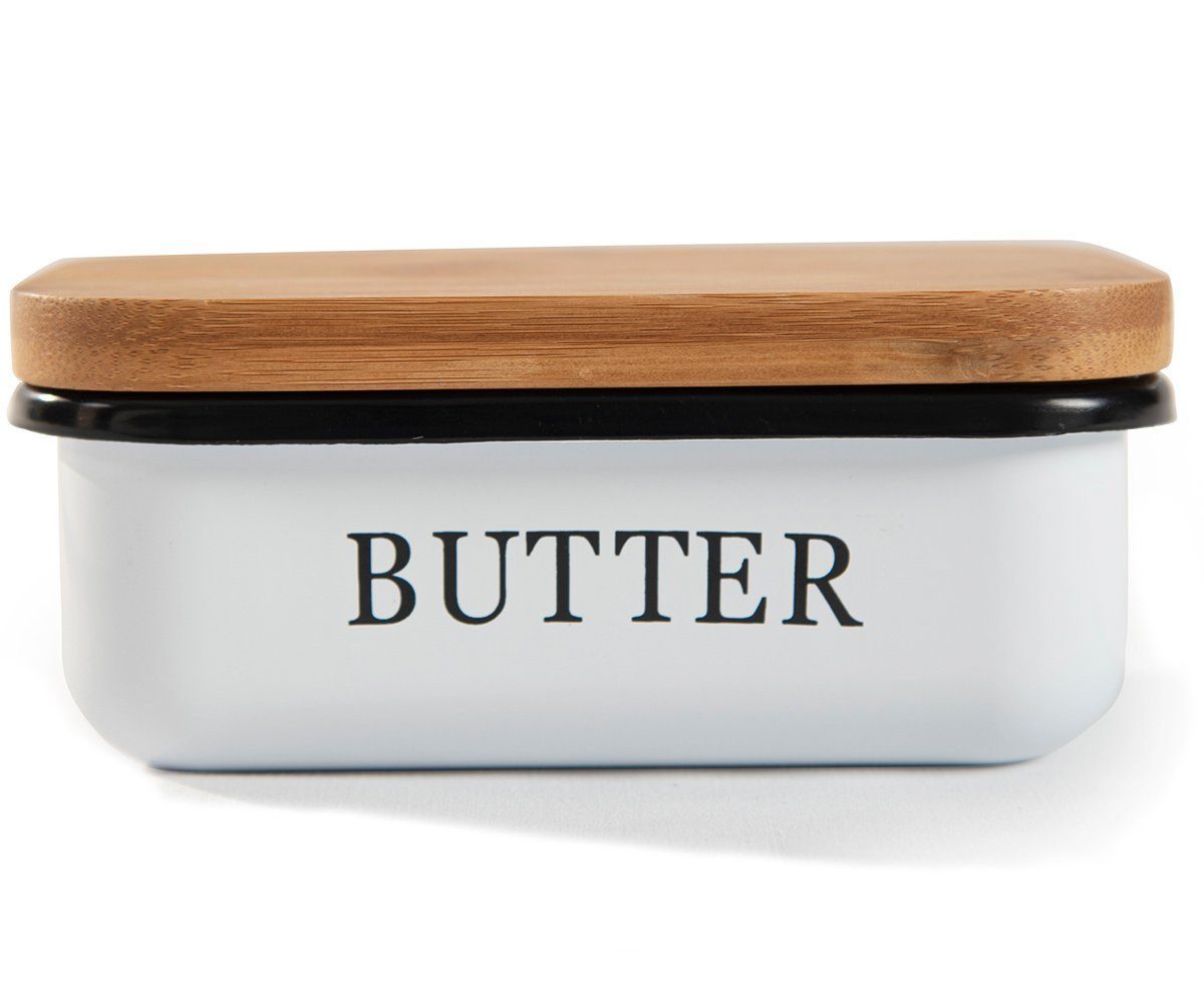 Zedelmaier Butterdose Butterdose,Butterglocke für 250g Butter,mit nachhaltigem holzdeckel, (Packung, HYH001&4)
