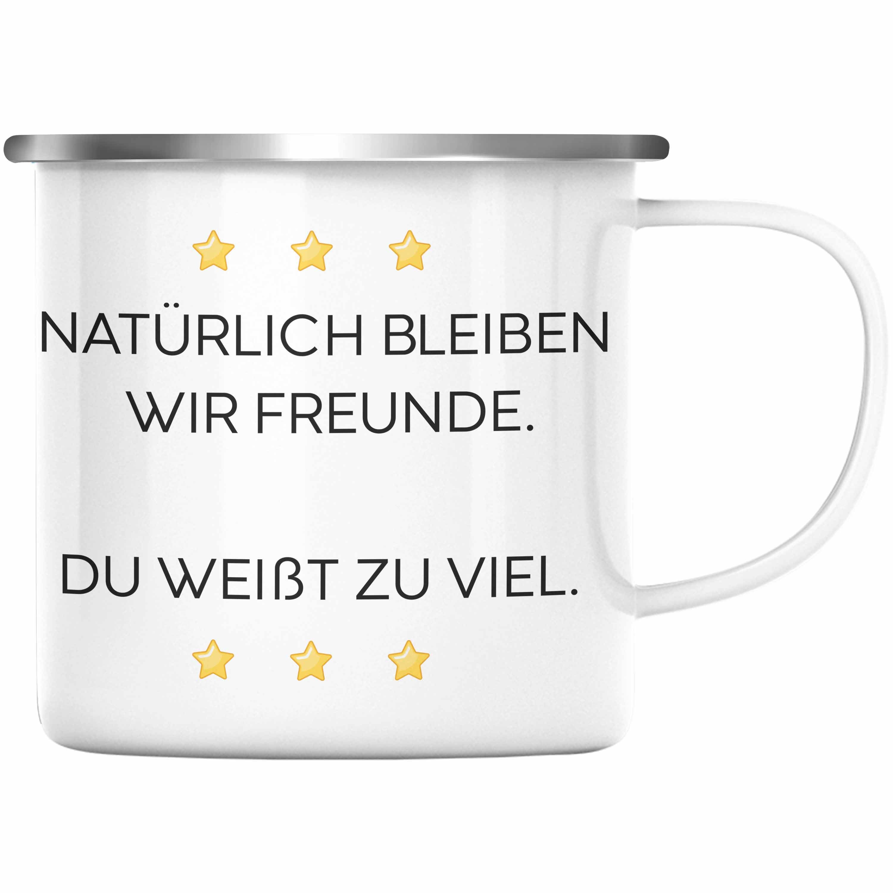 Trendation Thermotasse Trendation - Lustige Emaille Tasse mit Spruch für Beste Freundin Arbei