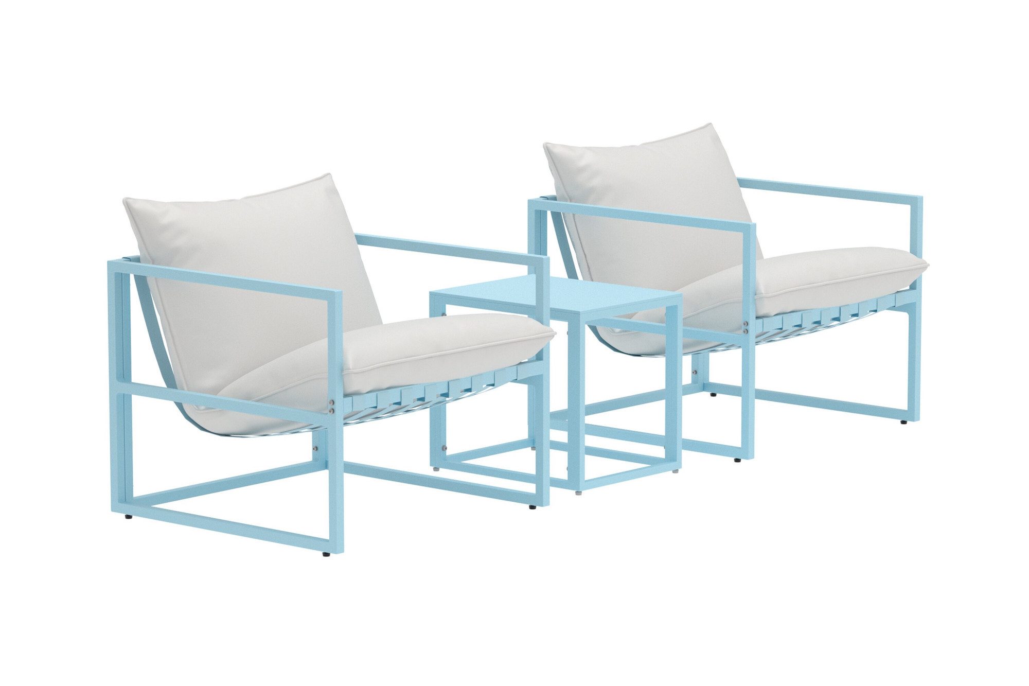 Venture Home Gartenlounge-Set Messina, großzügiges Outdoor-Set für hohen Sitzkomfort, (3-tlg), Loungemöbel mit Stoffbezug, angenehm, weich