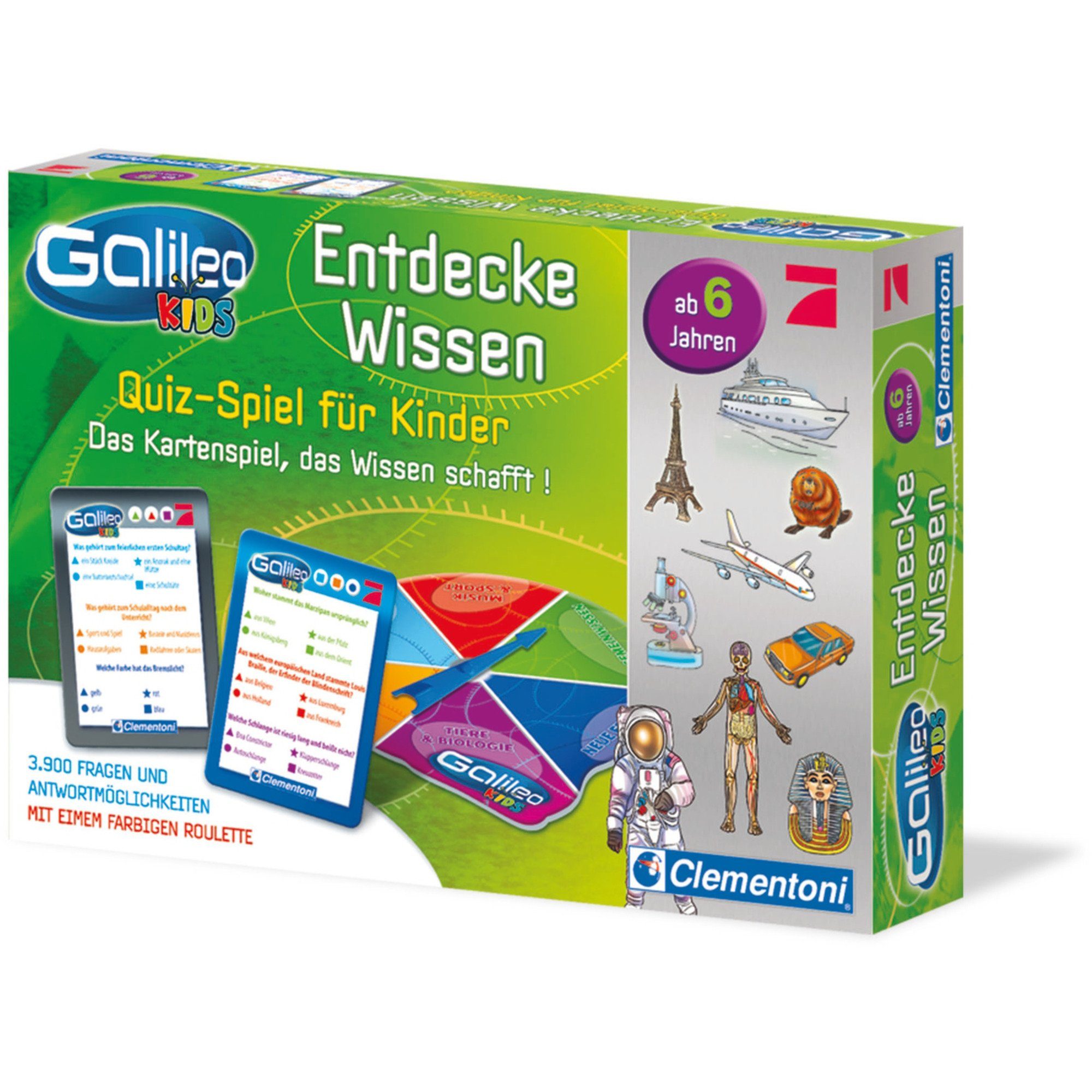 Clementoni® Spiel, Kinder Kids - Wissens-Quiz Clementoni für Galileo