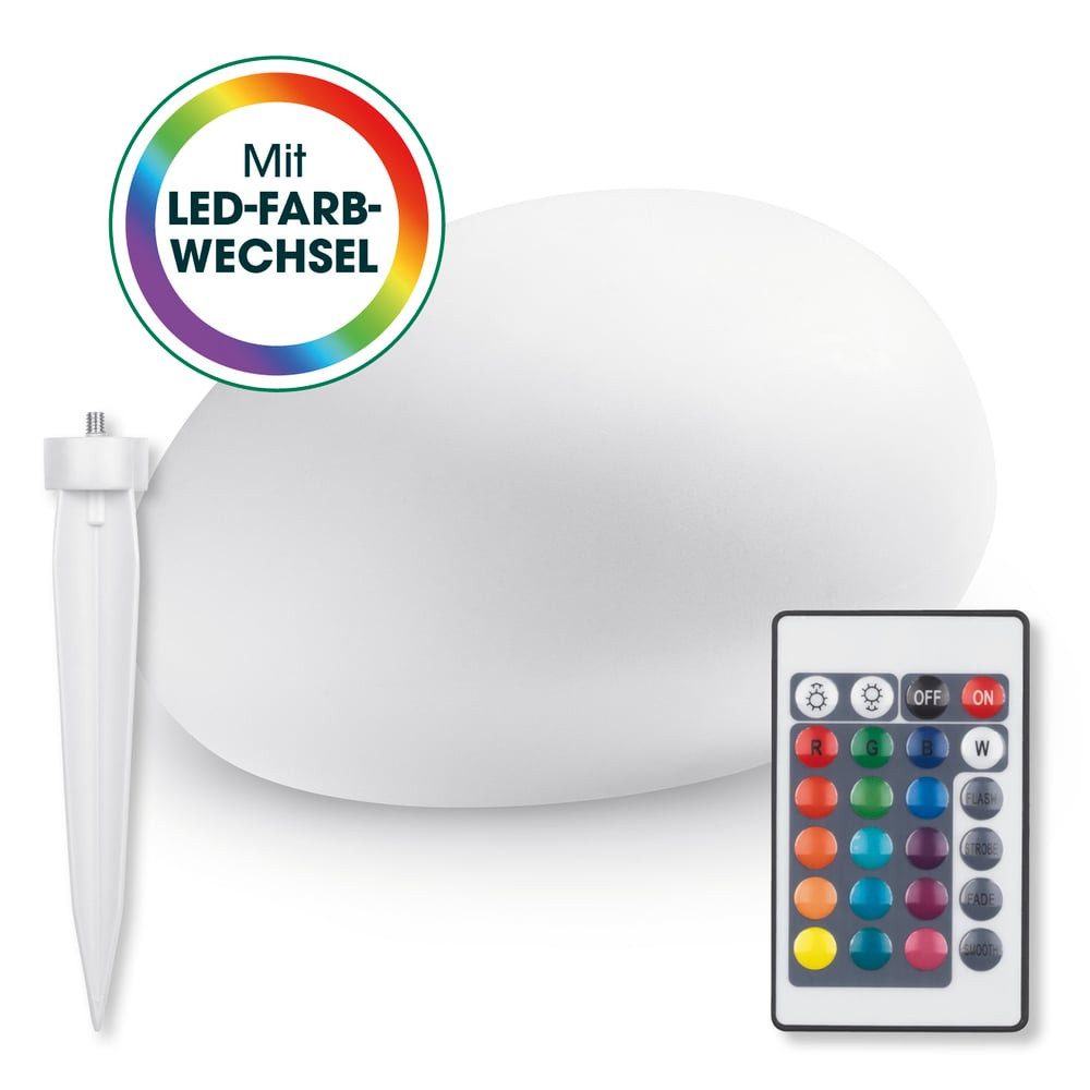 EASYmaxx LED Solarleuchte Deko-Stein Gartenleuchte, Farbwechel günstig online kaufen