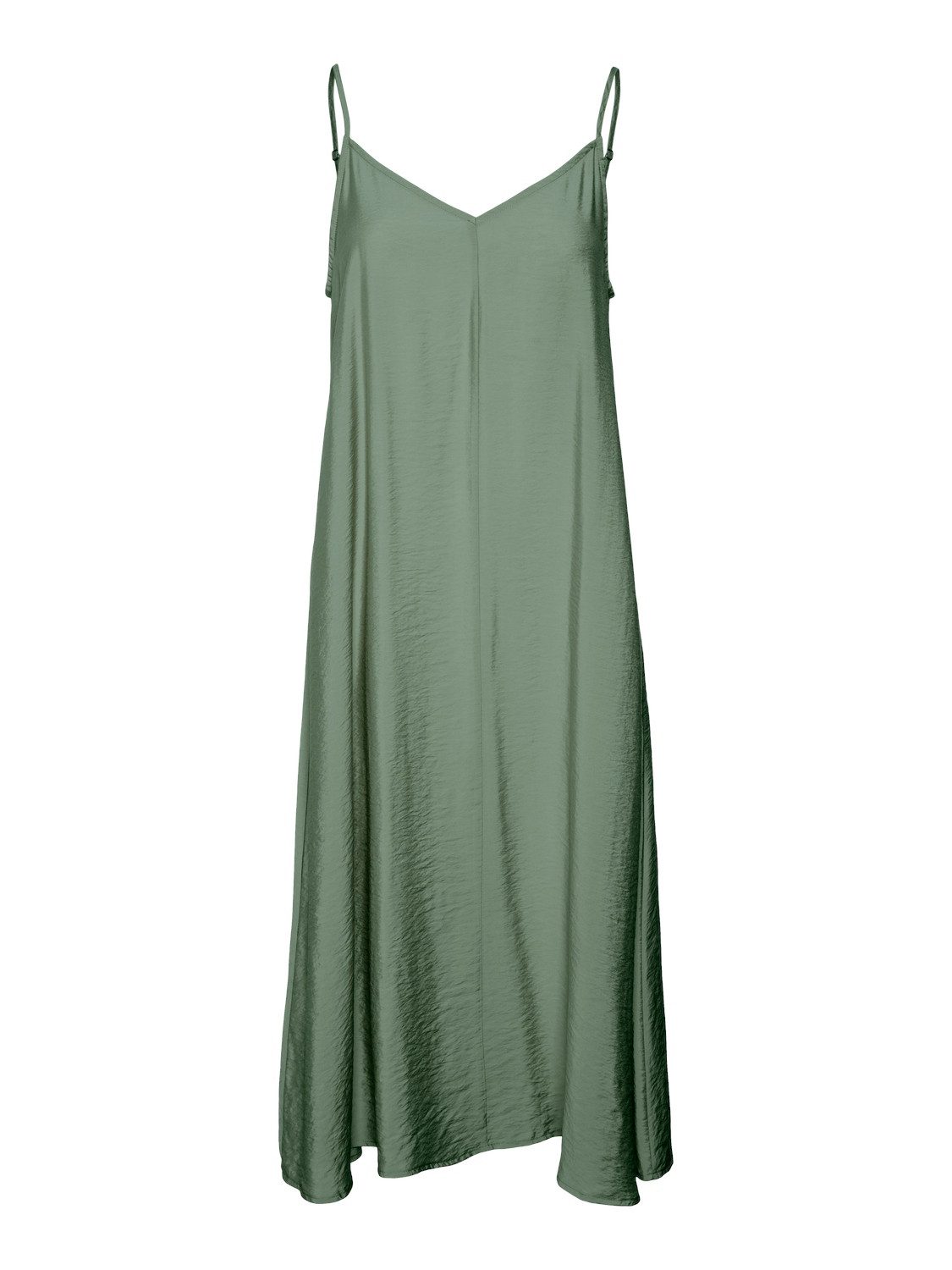 Vero Moda Shirtkleid Legeres Spaghettiträger mit Seidenoptik Wadenlang (lan günstig online kaufen