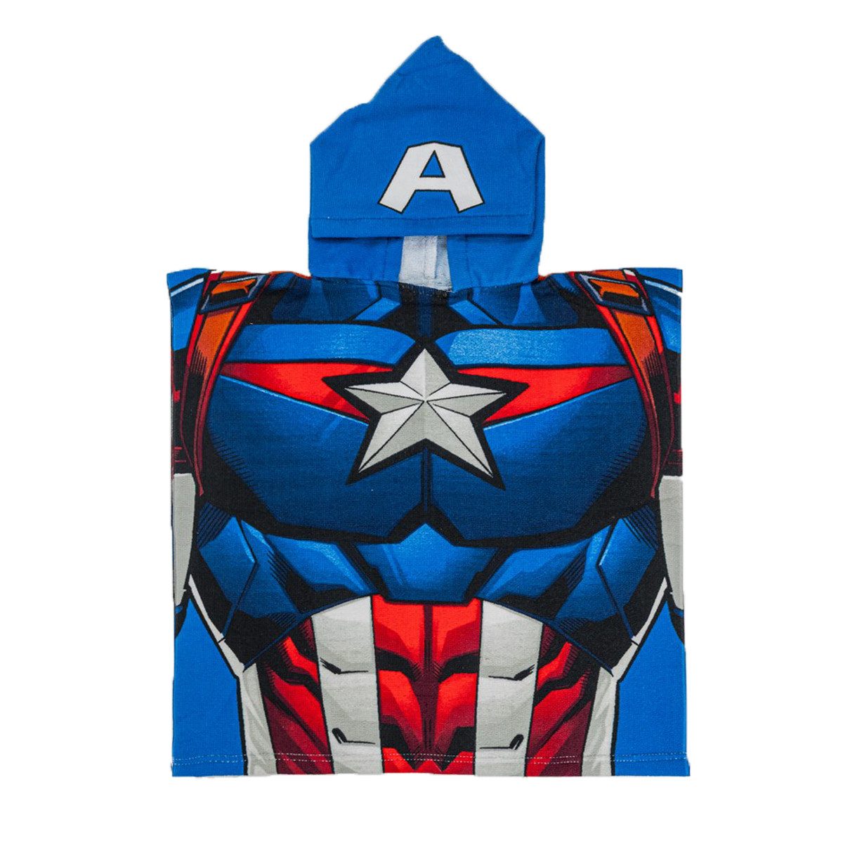 The AVENGERS Badeponcho Captain America Poncho Badetuch Kapuzenponcho für Kinder