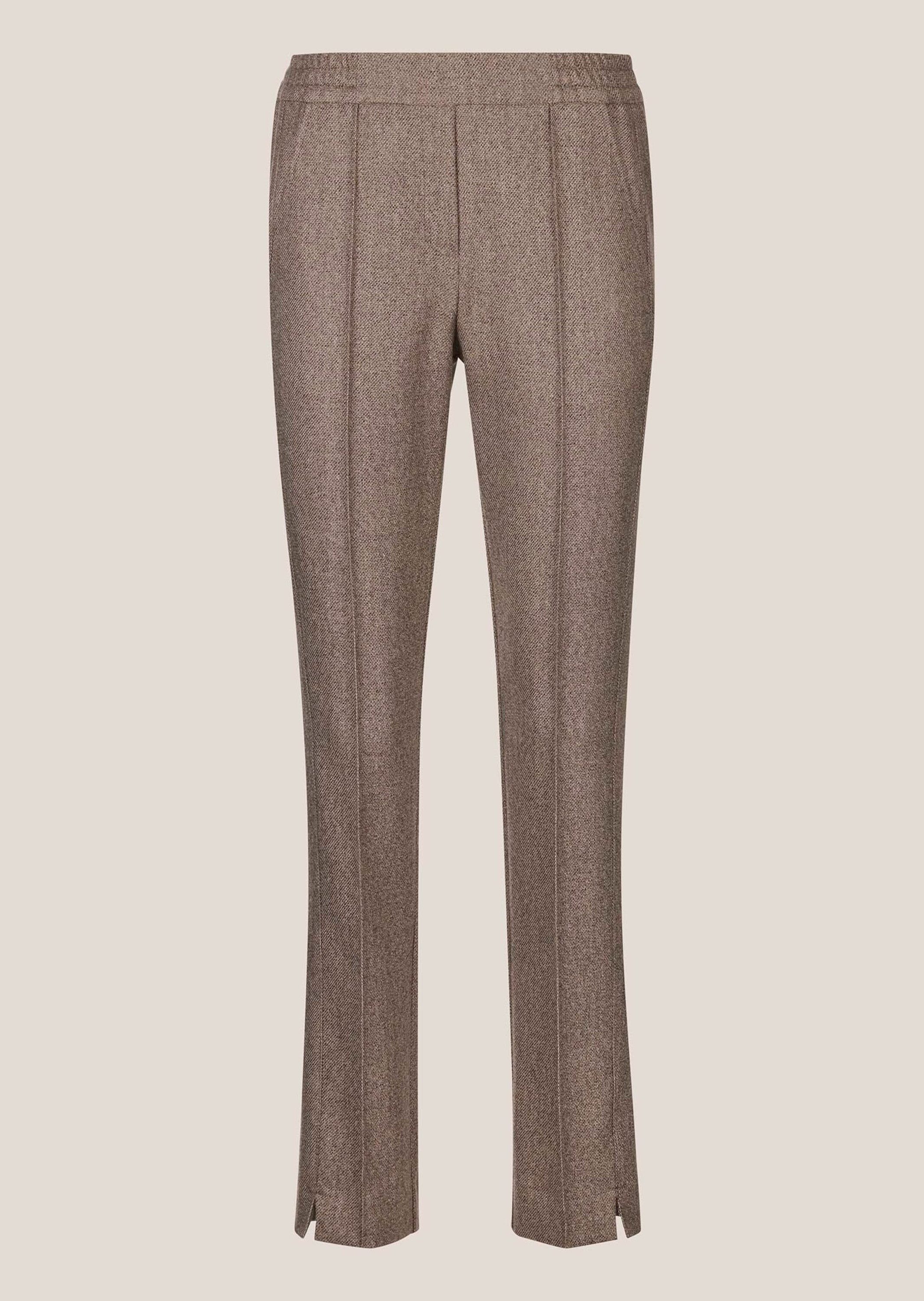 Stoffhose Businesshose mit modischer Biese und elastischem Bund