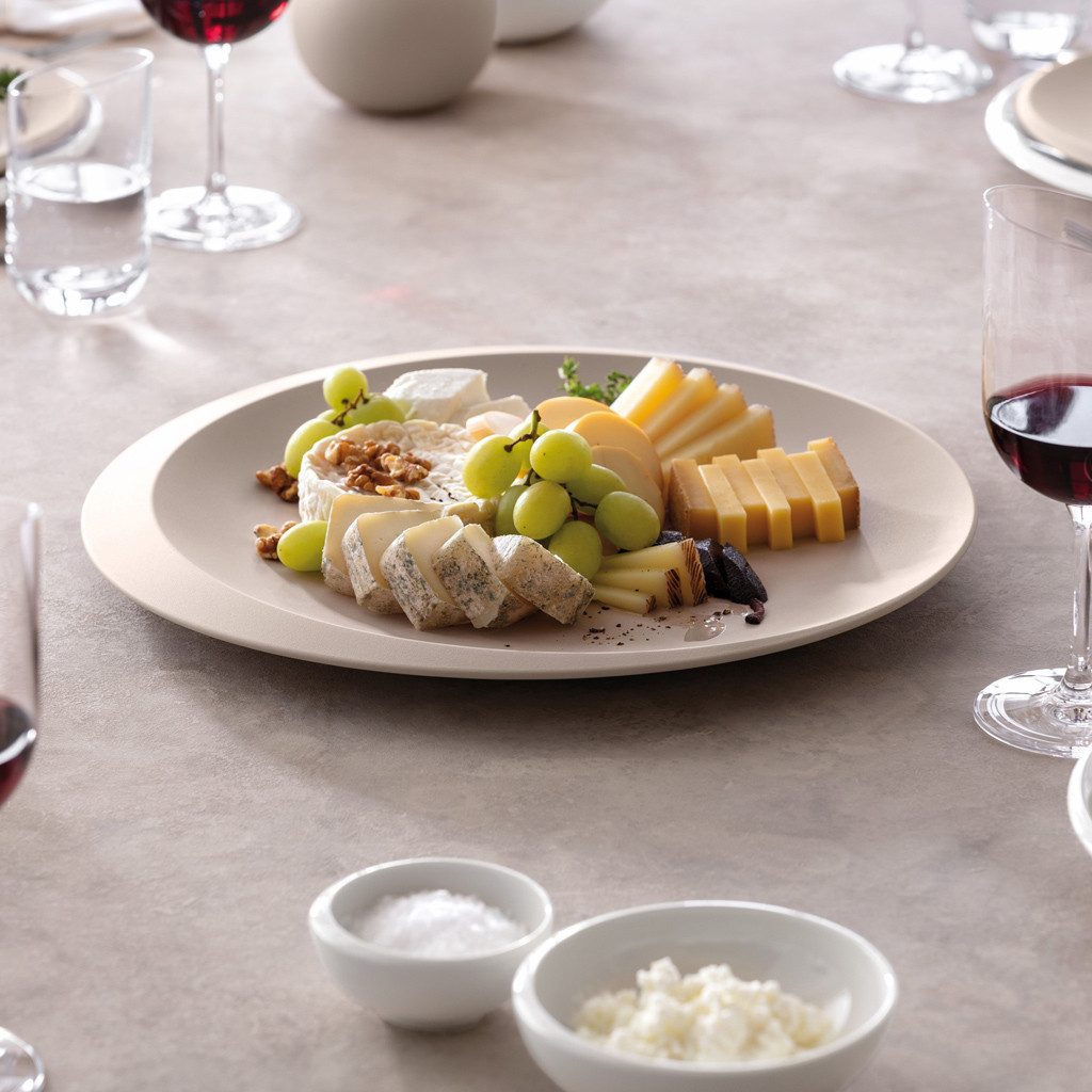 Villeroy & Boch Servierplatte NewMoon Praesentationsplatte, Porzellan, (1-tlg), Premium Porcelain, mikrow.- & spülm.sicher, Made in Germany