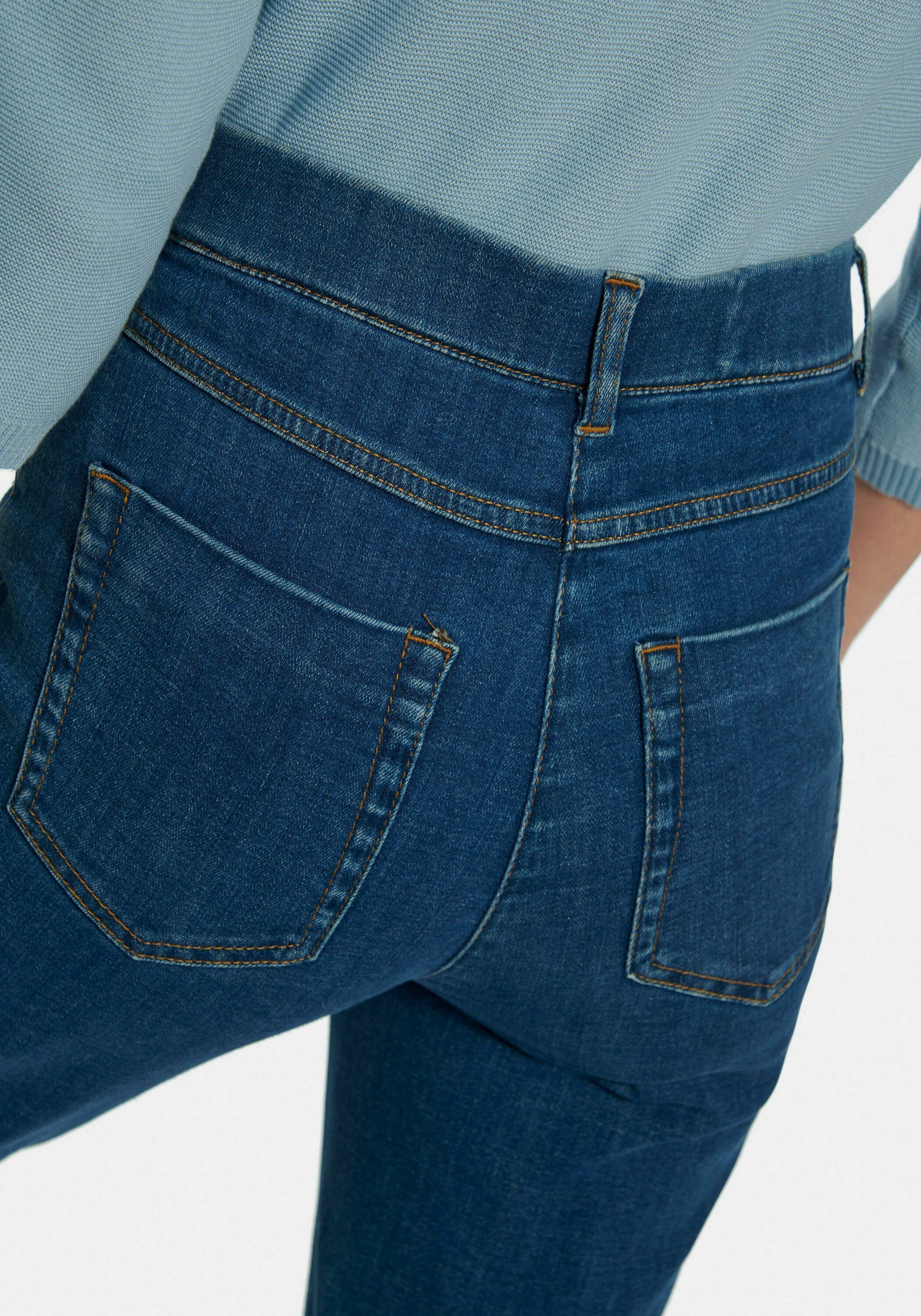 5-Pocket-Jeans blue Peter Hahn denim cotton