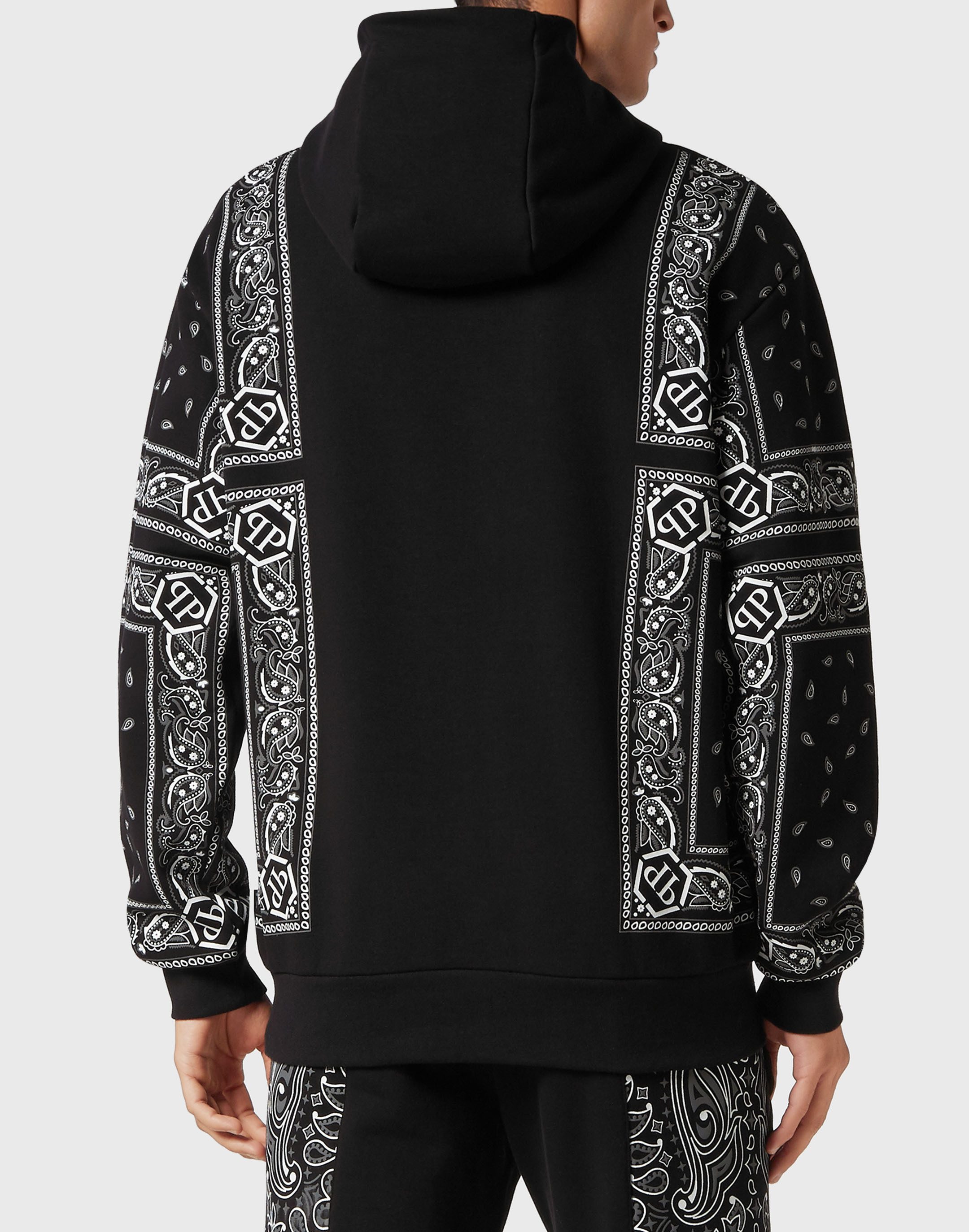PHILIPP PLEIN Kapuzensweatjacke Paisley