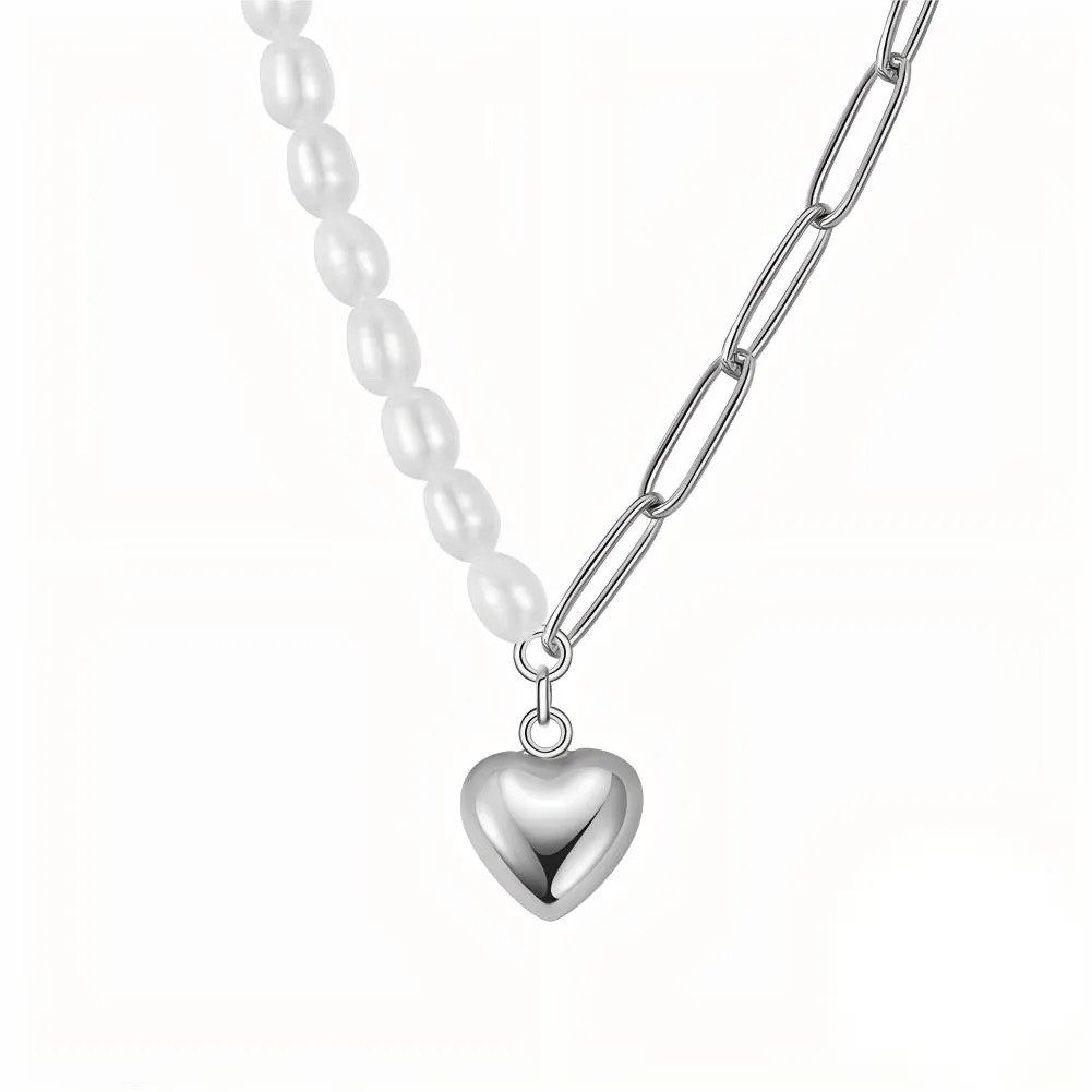 Runde Perlé Perlenkette Stella, elegante Halskette günstig online kaufen