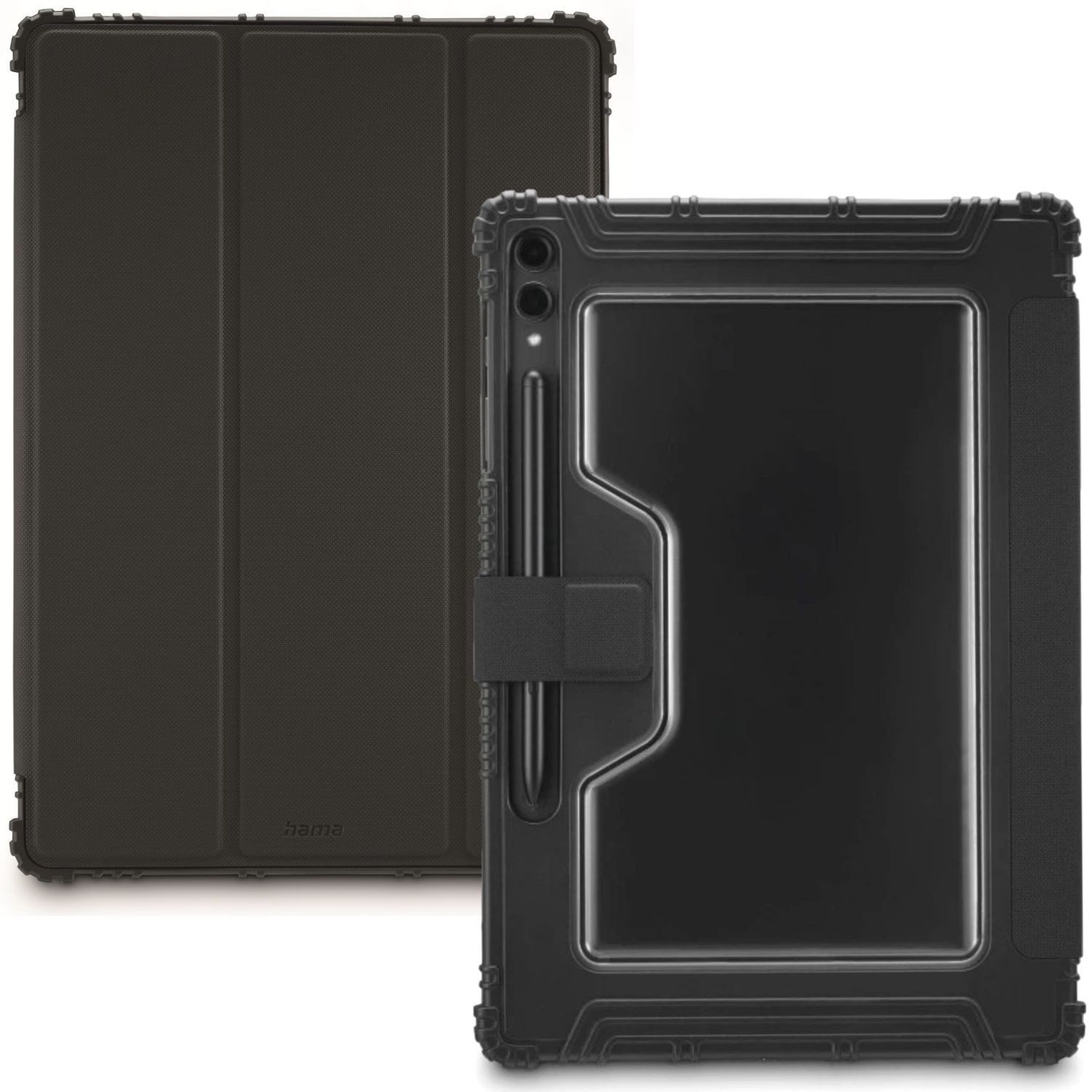 Hama Tablet-Hülle Rugged Case Smart Tasche Book Cover Stoßfest 12,4 Zoll, Ständer Schutz-Hülle Rugged Case für Samsung Galaxy Tab S10+ 12,4"