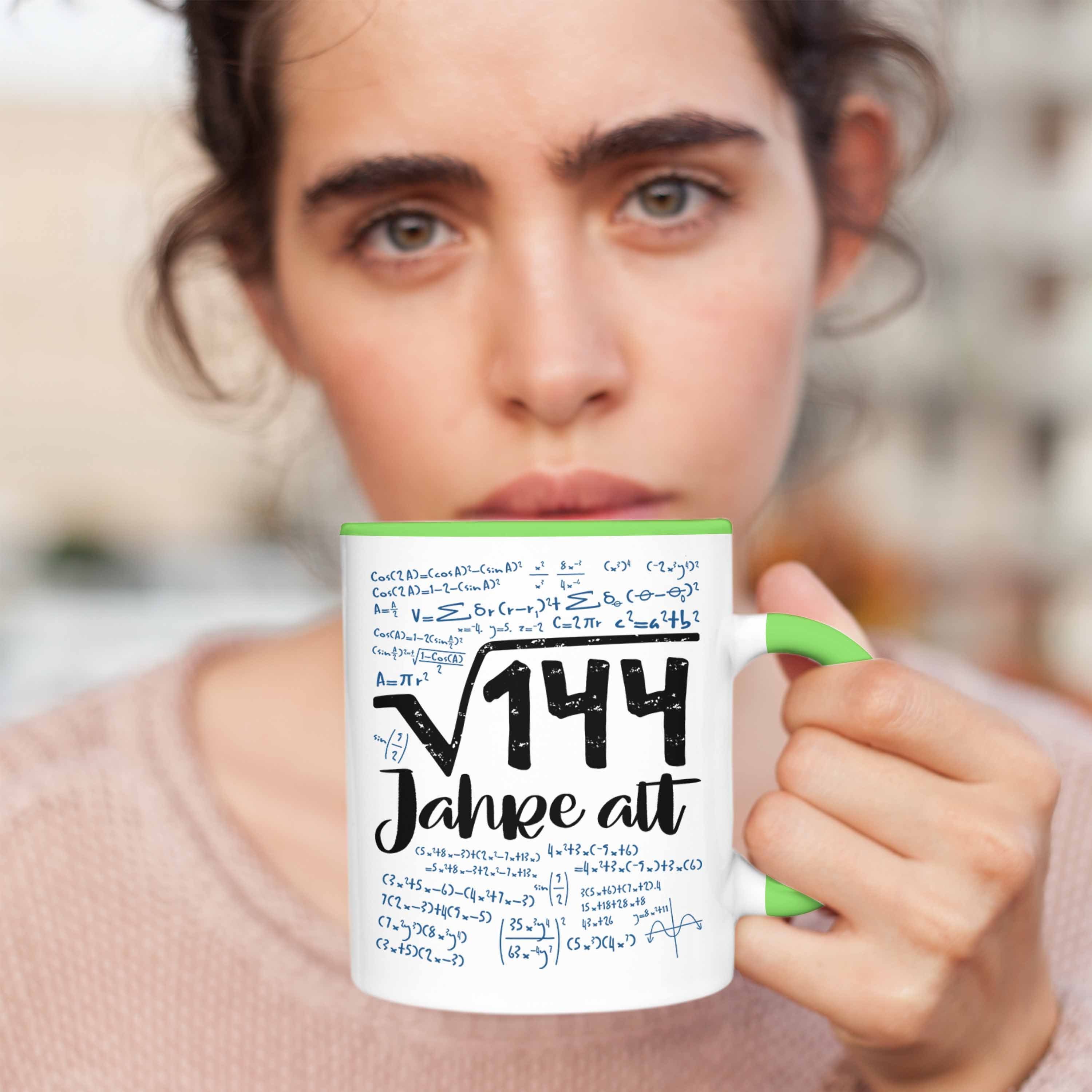 Geschenk Idee Geburtstag 12. 144 Tasse 12er Quadratwurzel Lustige Trendation Grün Math Tasse