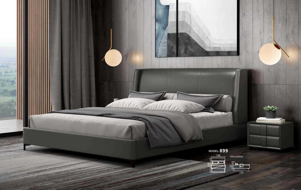 Bett, Luxus Polster Design Betten Bett 180x200cm Hotel JVmoebel Doppel Ehe
