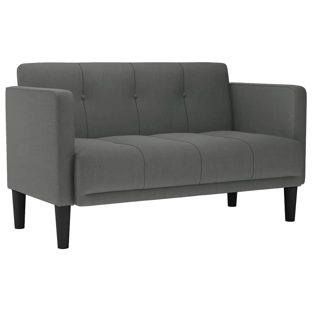 vidaXL Sofa Zweisitzer-Sofa Dunkelgrau 111 cm Stoff, 1 Teile