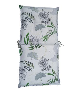 Dehner Polsterauflage Puglia, Baumwolle/Polyester, ca. 50 x 52 x 50 cm, grün, Stuhlkissen wasserabweisend, Polster für Gartenstühle