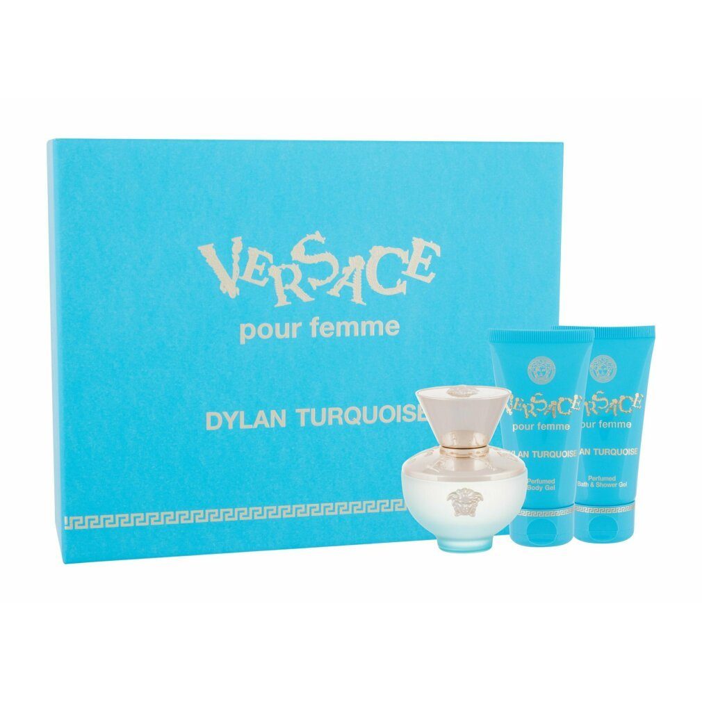 Versace Eau de Toilette Set Dylan Turquoise Edt 50ml + Body Gel 50ml + Shower Gel 50ml