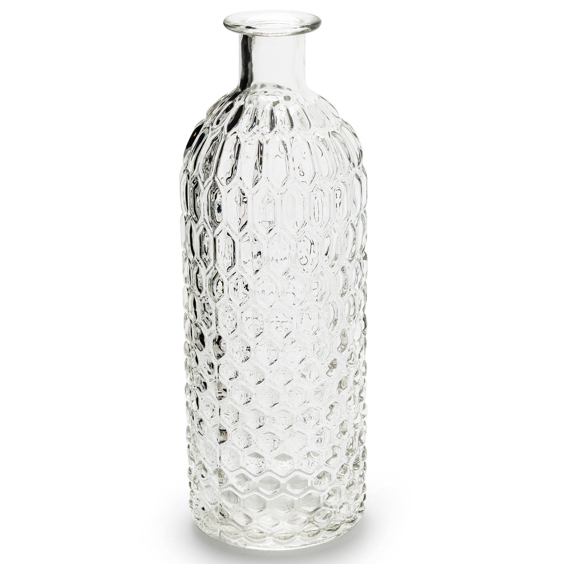 Annastore Dekovase im Deko-Flaschen Vintage-Look, 12 x Glasflaschen Deko Flaschen aus Vasen Glas Glasvasen Vasen Blumenvasen