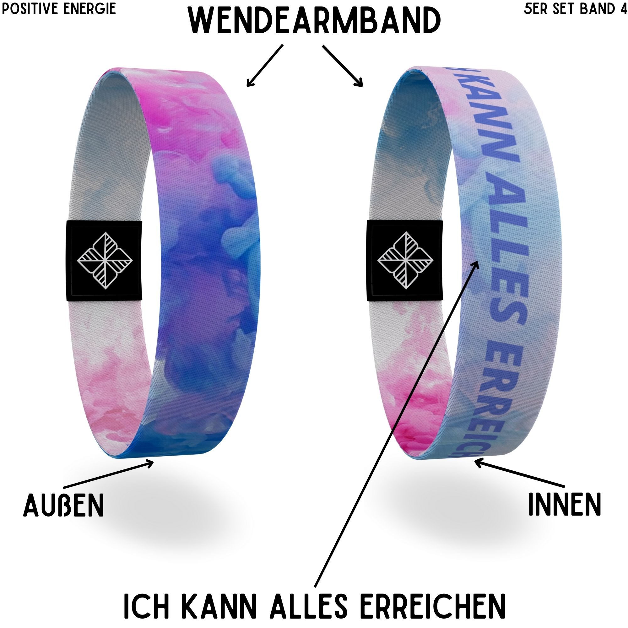 juma Armband - glaubensband - 5er Sets- Verschiedene Größen - Motivations-Armbänder – Bild 5 von 5