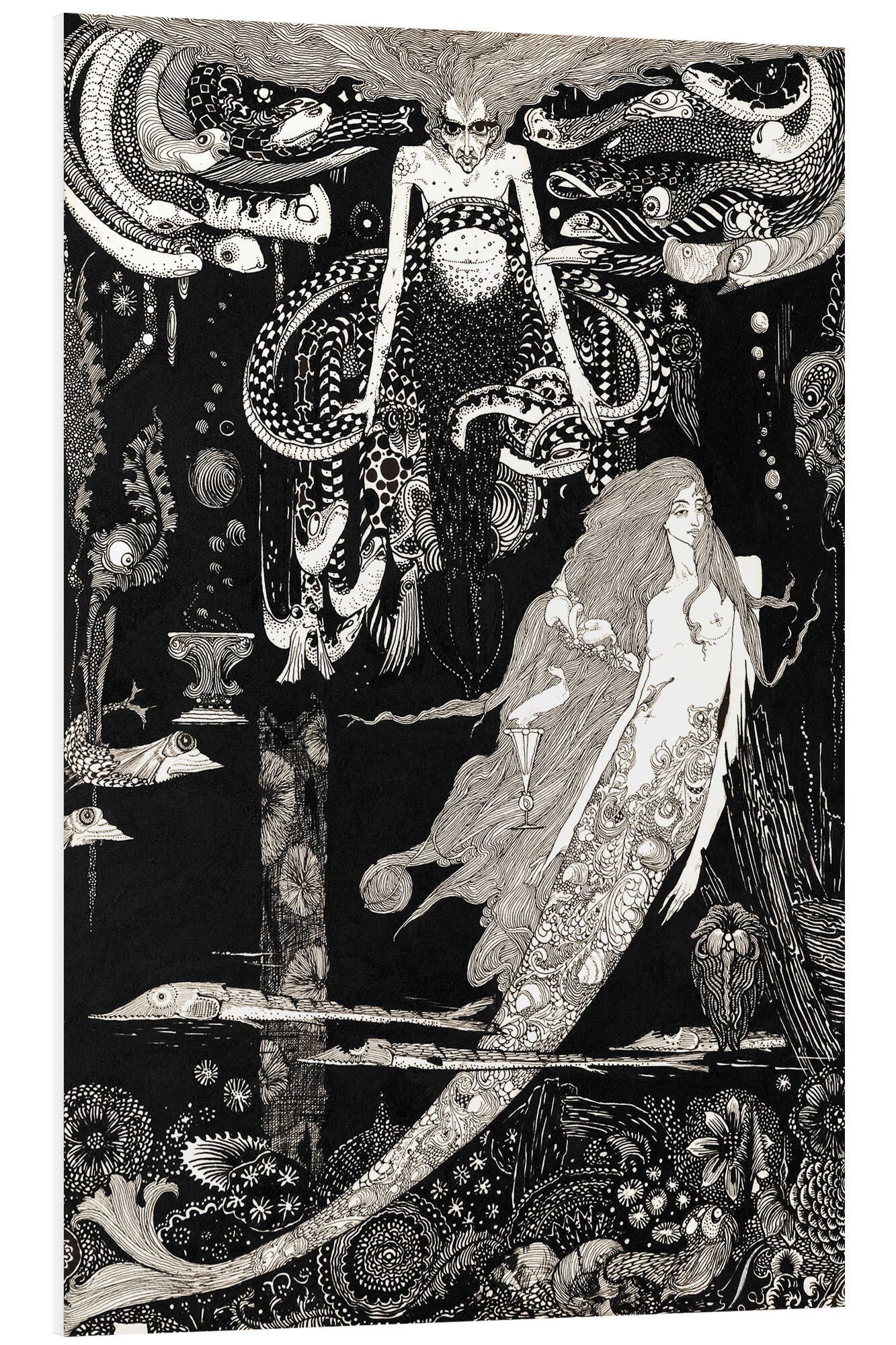 Posterlounge Wandbild Die kleine Meerjungfrau, Harry Clarke, erhältlich als Poster, Leinwandbild, Wandsticker oder Acrylglasbild