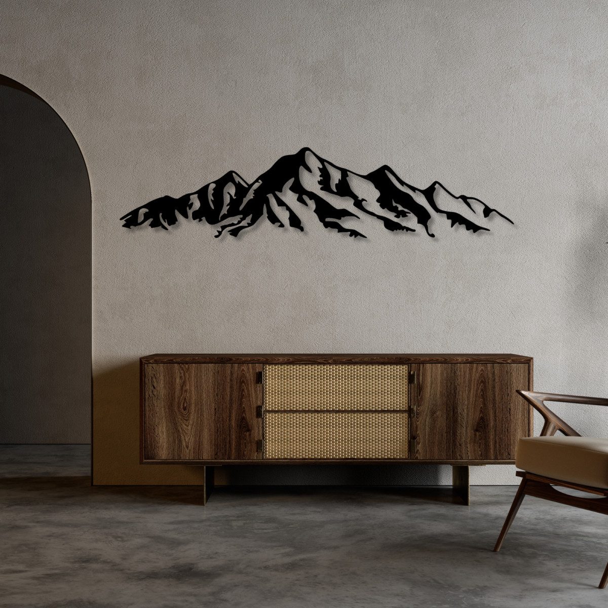 EYOKA Wanddekoobjekt 3D Wandbild aus Holz Wanddeko Moderne Holzkunst 6mm stark (6mm), Wandbild für Wohnzimmer Schlafzimmer Büro mit Doppelseitigem Klebeband