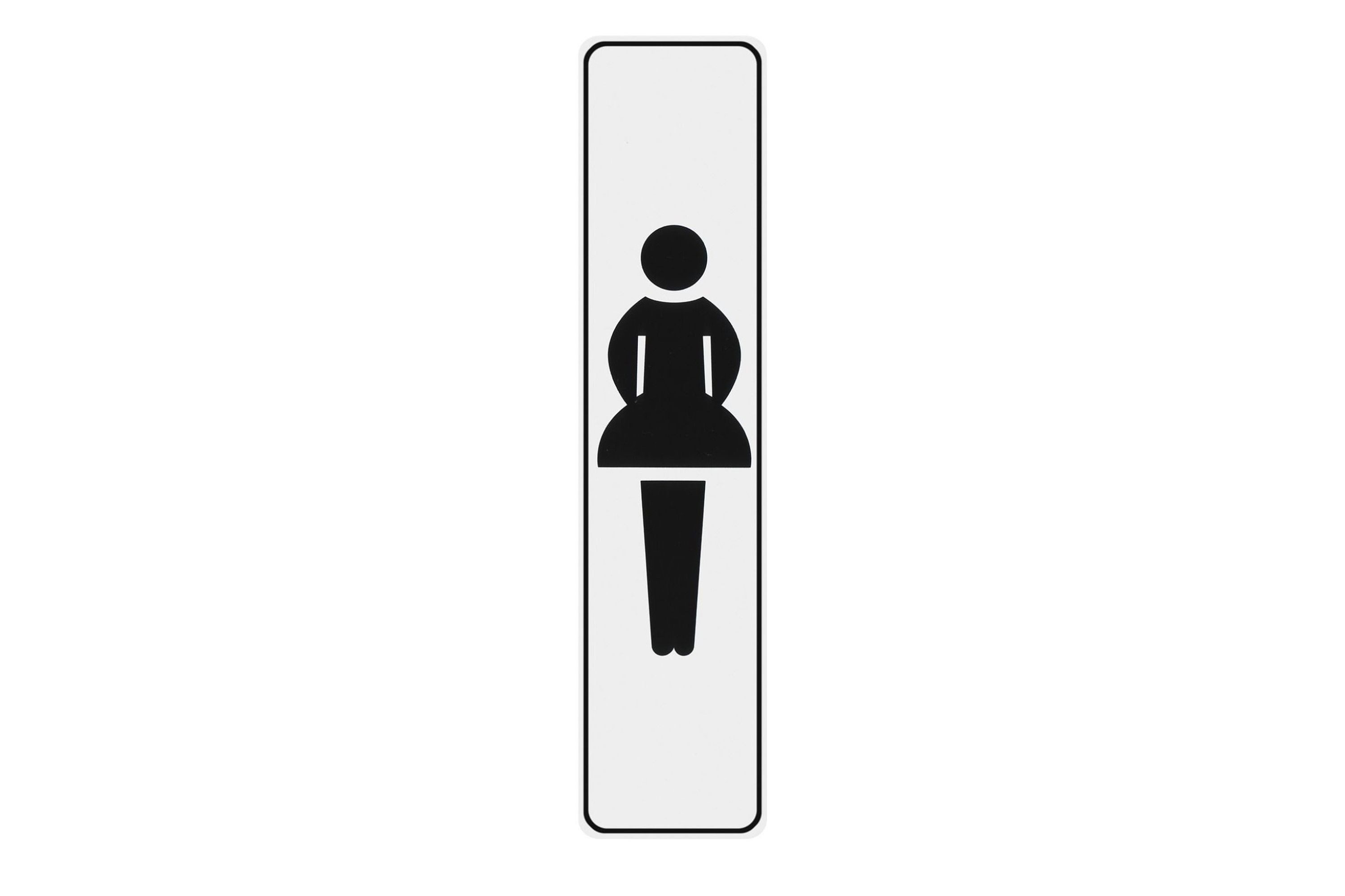 Conmetall Meister Hinweisschild Klebeschild Damentoilette 200 x 48 mm weiß