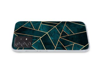 MuchoWow Handyhülle Steine - Gold - Luxus - Muster - Abstrakt, Phone Case, Handyhülle Samsung Galaxy A53, Silikon, Schutzhülle