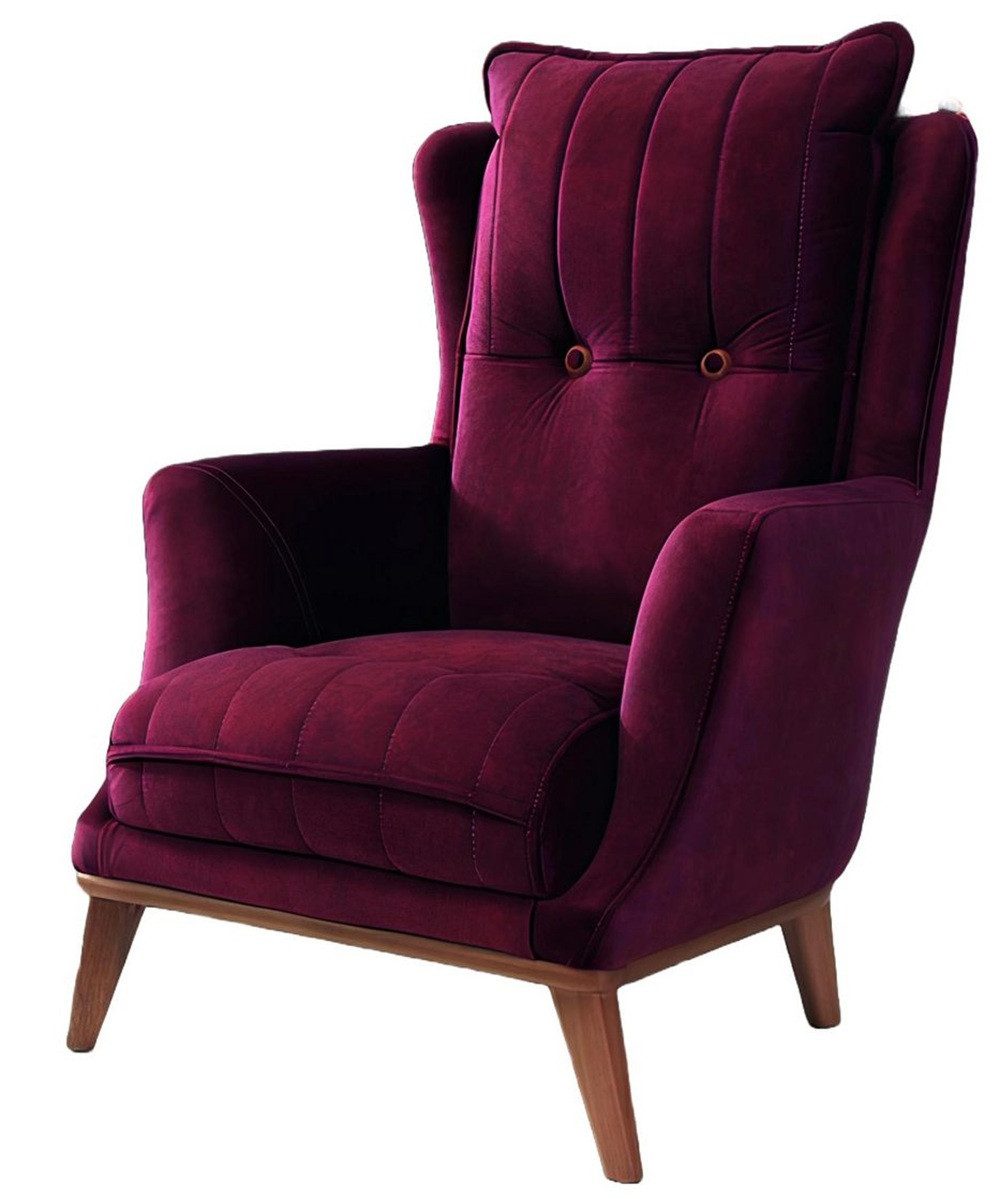 Xlmoebel Ohrensessel Luxuriöser rosa Einzelsessel im modernen Design für stilvolles Wohnen (Sessel), Hergestellt in Europa