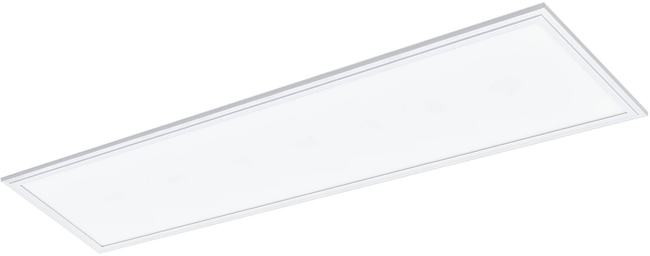 EGLO Rasterleuchte Salobrena 1 Einbauleuchte, Deckenlampe, Aluminium, Kunststoff, Lampe, LED fest integriert, Neutralweiß, Rasterleuchte - L120 x B30 x H1,1 cm - weiß - 33W inkl.