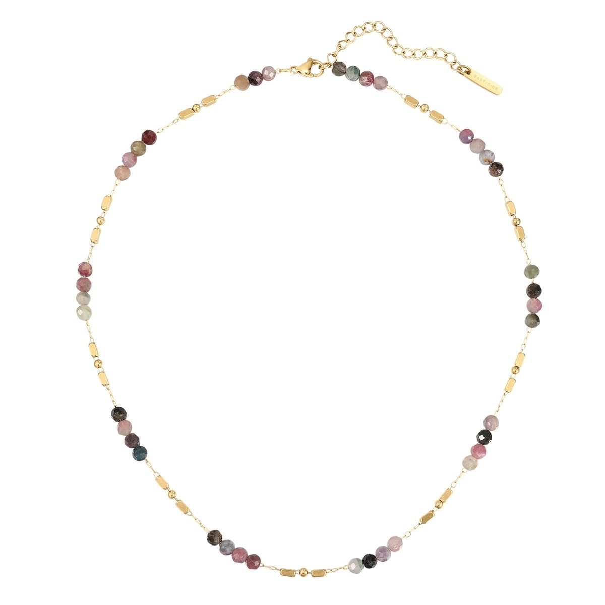 Eastside Edelstahlkette gelbgold, Turmalin