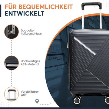 KESSMANN Kofferset 3 teilig Hartschalenkofferset M L XL Koffer + Digitale Kofferwaage, 4 Rollen, (Reisekofferset, 4 tlg., Schloss Teleskopgriff Gepäck Urlaub Zubehör Reise Hartschale Trolley), Reisetasche Kofferset groß mittel klein Handgepäck Gepäck Rollkoffer