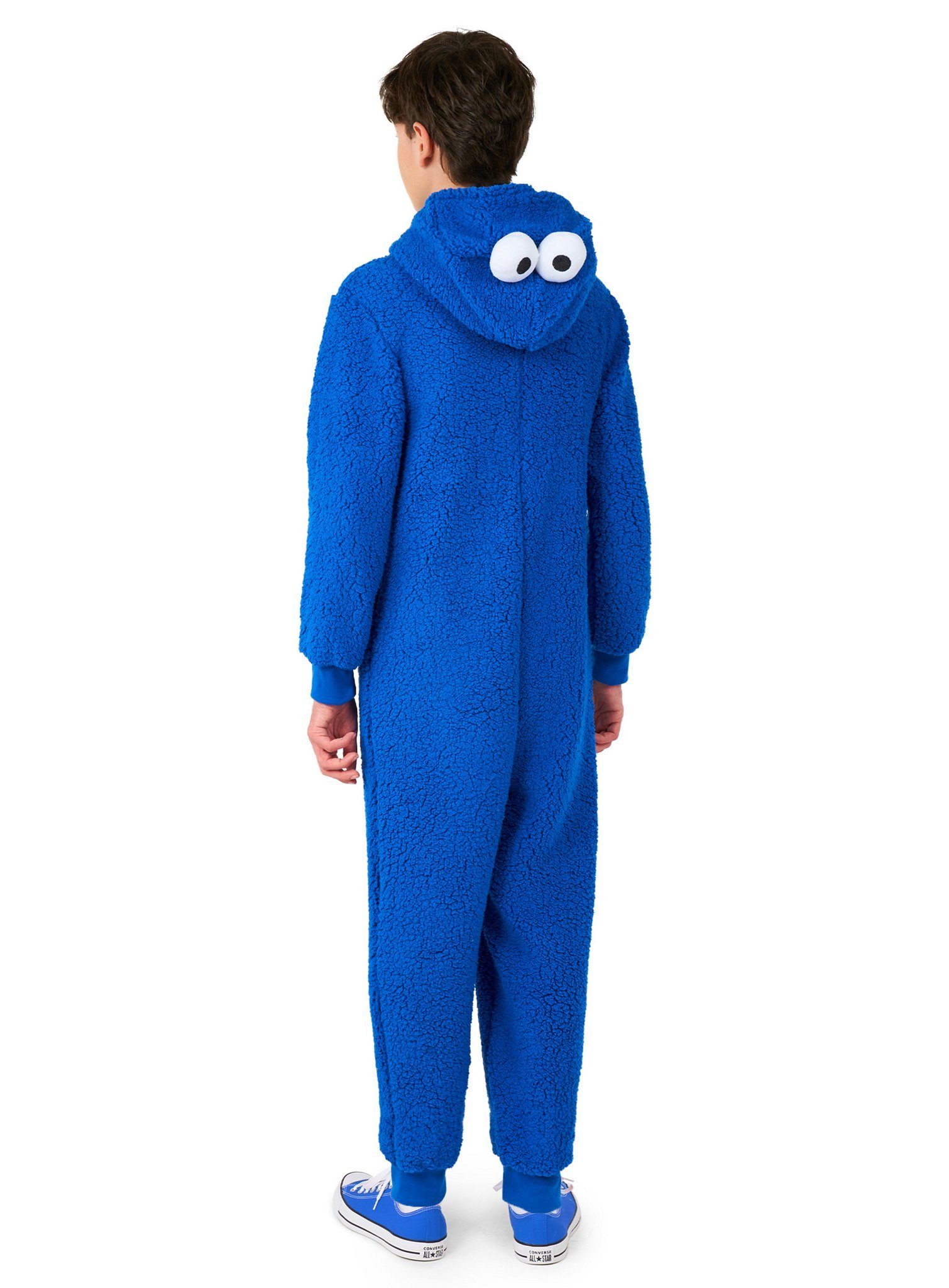 Opposuits Kostüm Krümelmonster Onesie für Kinder, Megagemütlicher Einteiler - offizielles Sesamstraßen-Kostüm!