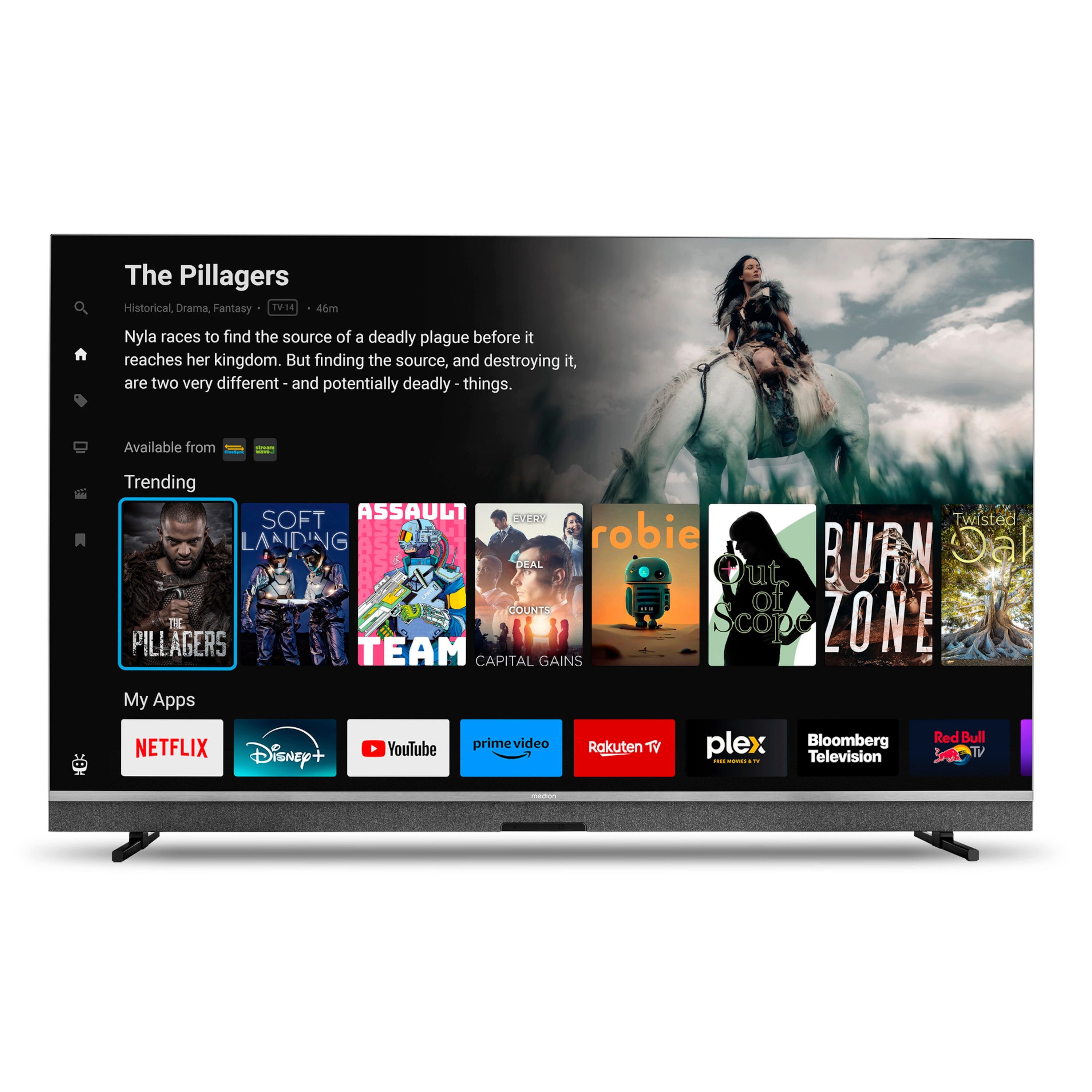 Medion® MD865900 LCD-LED Fernseher (163.9 cm/65 Zoll, 4K Ultra HD, 60Hz, X8652507)