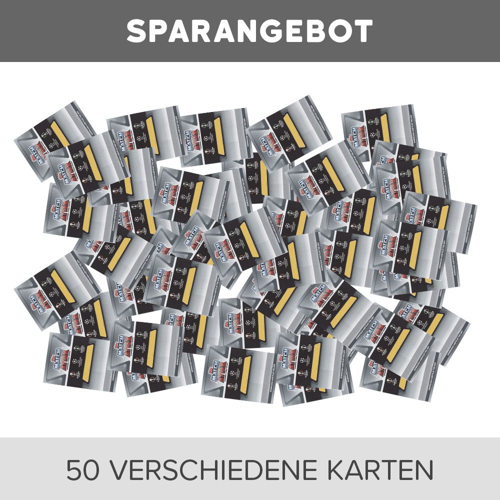 Topps Sammelkarte Champions League 2021/22 - Cards - 50 verschiedene, zufällige Karten