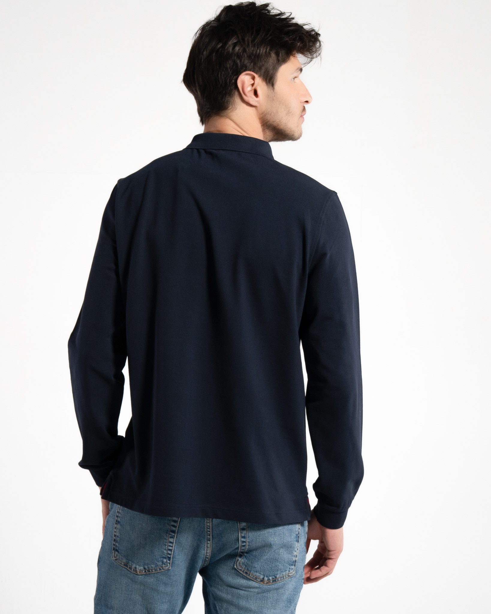 GORG Langarm-Poloshirt Herren Langarm-Poloshirt aus Bio-Baumwolle günstig online kaufen