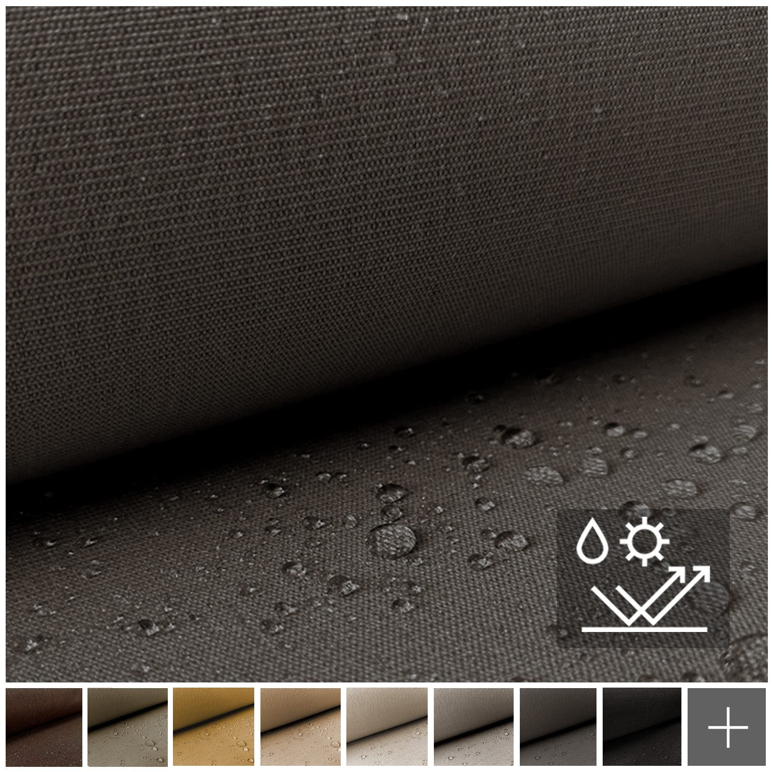 novely® Stoff ILLINOIS B04 Outdoor-Stoff Olefin UV++ Polsterstoff Möbelstoff, UV-beständig, wetterfest, robust, wasserabweisend, Meterware, 1lfm