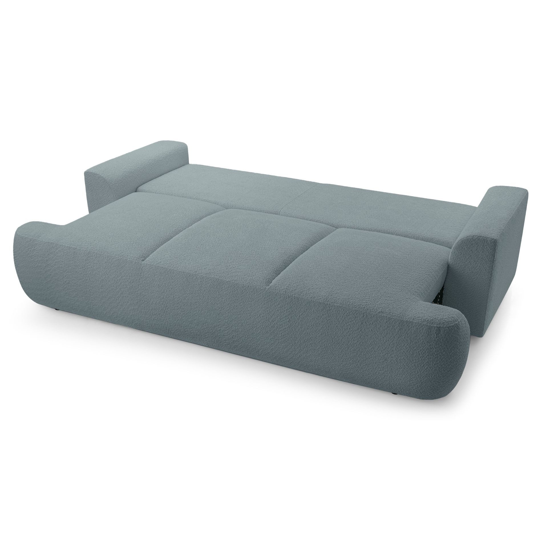 Selsey Schlafsofa, 3-Sitzer Sofa mit Schlaffunktion und Bettkasten, Bouclé-Bezug 248 cm